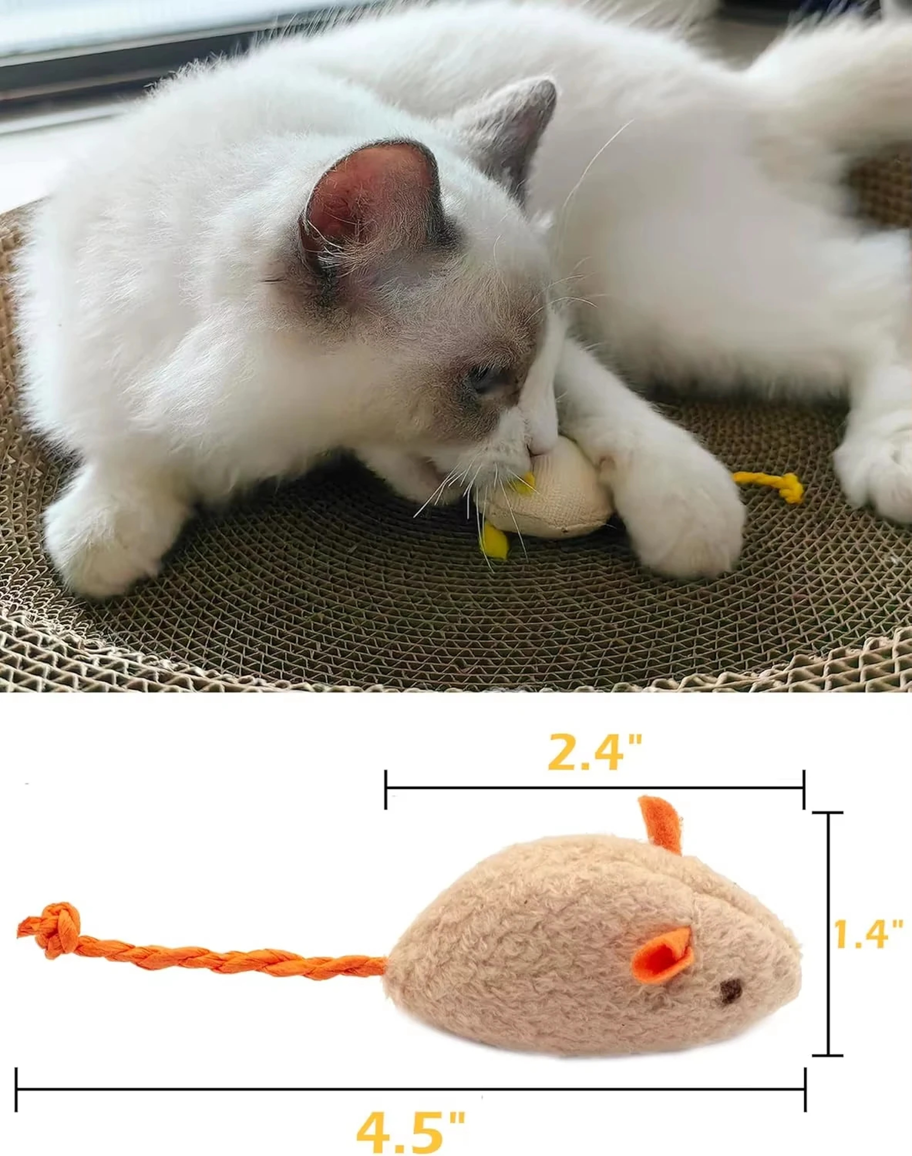 Interactive Rattle Catnip Cat Mice Toys For Indoor Cats 1