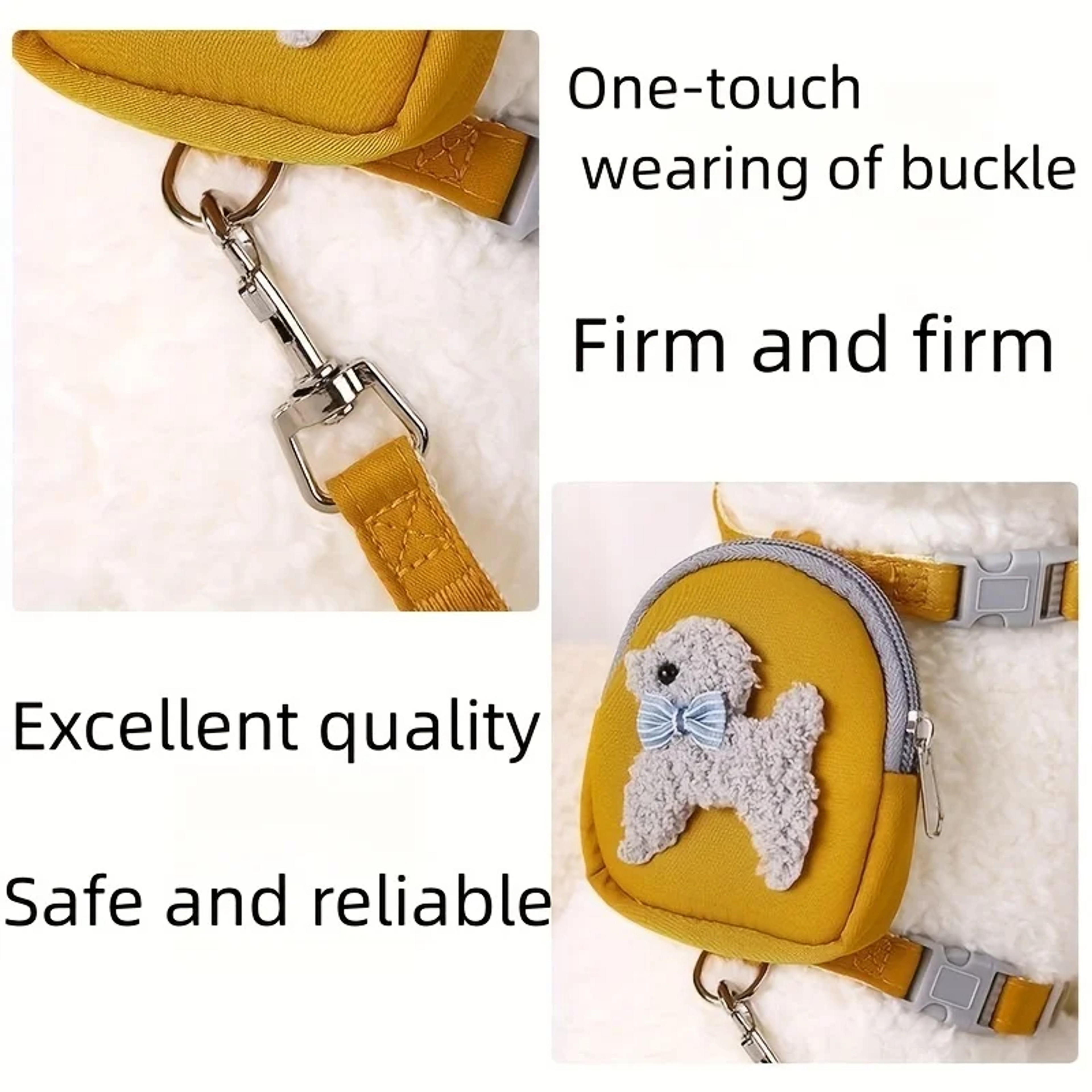 Adventure Soft Pet Vest With Backpack And Leash Set For Small And Medium Dogs 3