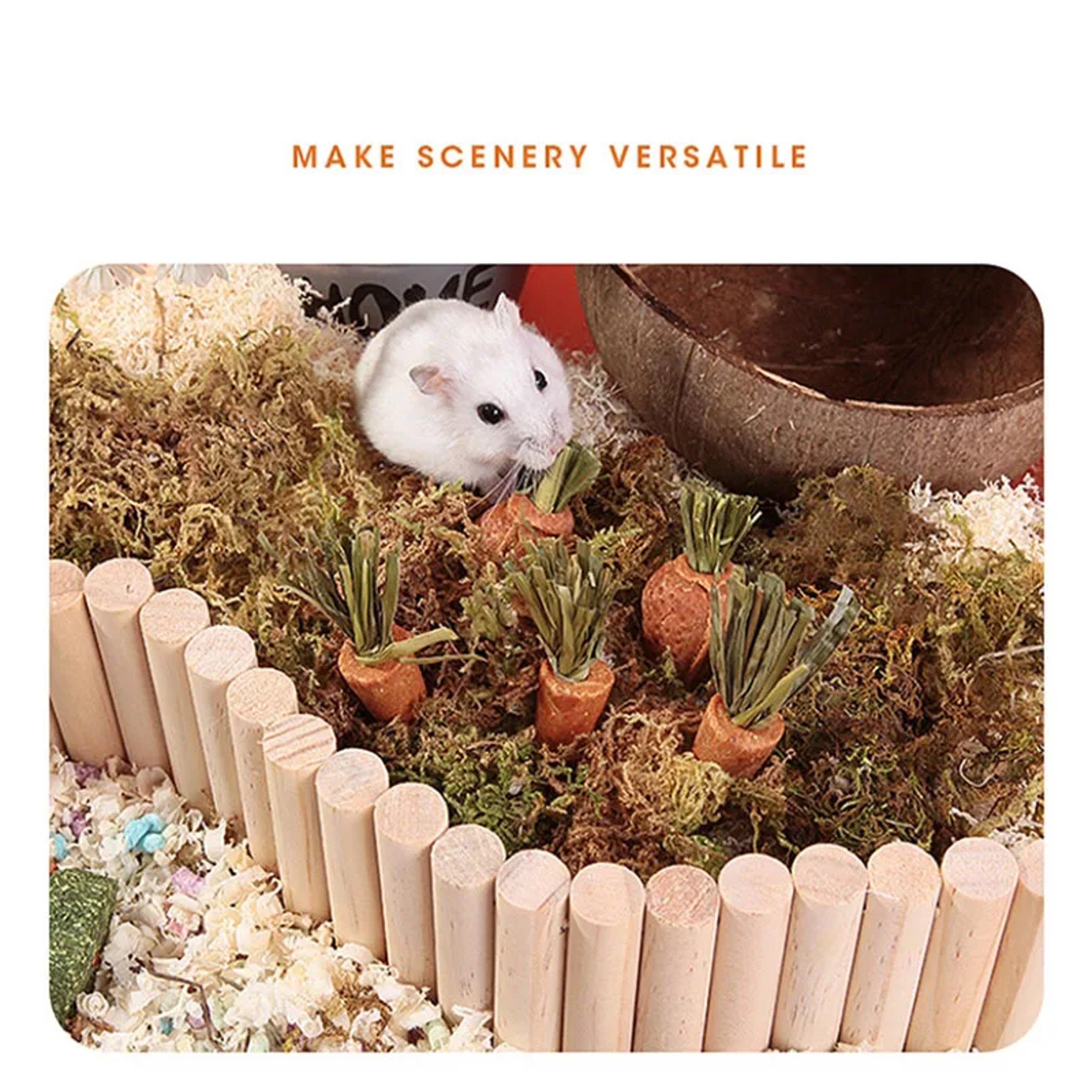 Natural Fruit Shaped Small Pet Molar Stone Chew Toy for Hamsters and Rabbits – view 2