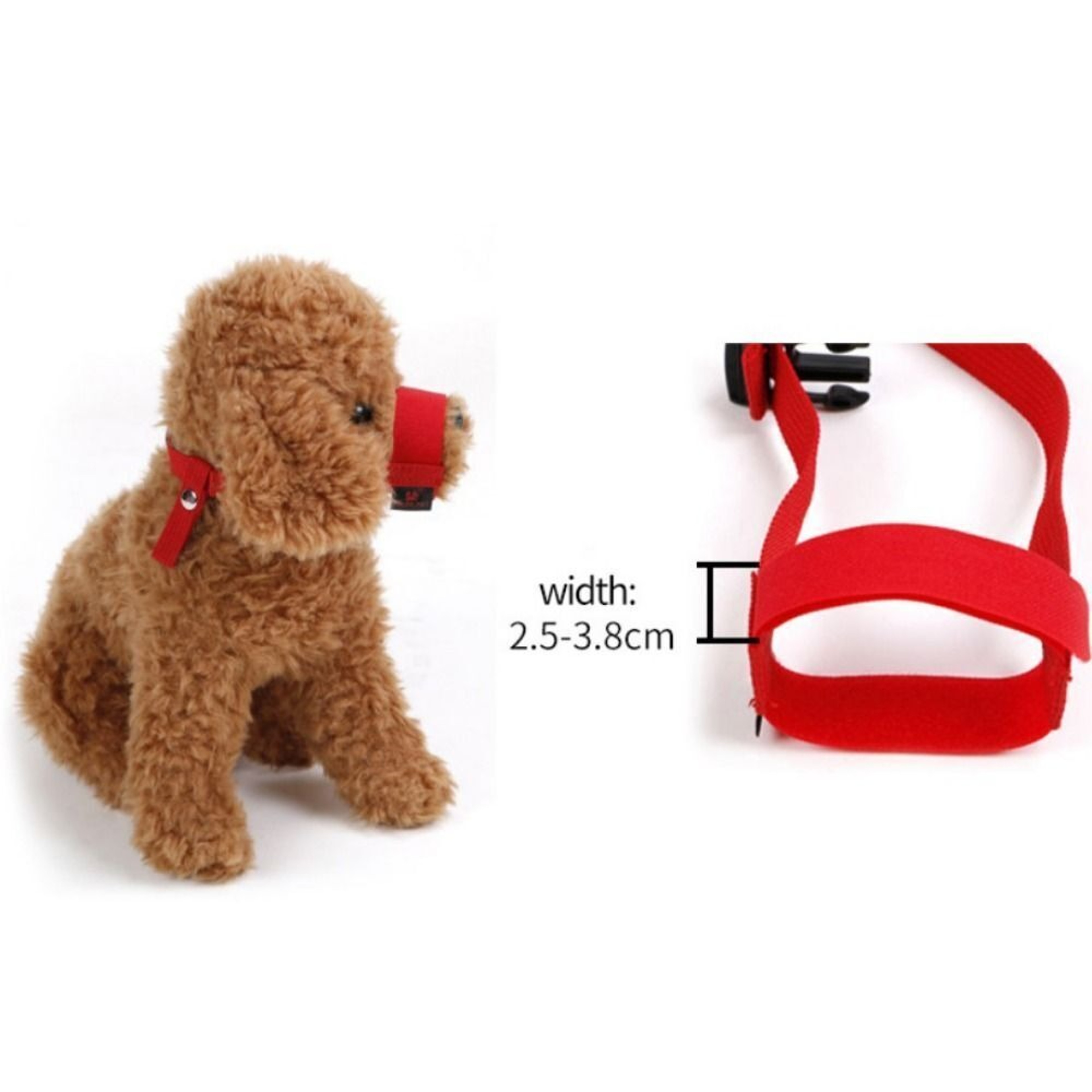 Comfort Fit Soft Breathable Dog Muzzle Adjustable Nylon Dog Muzzle for Small to Large Dogs – view 4