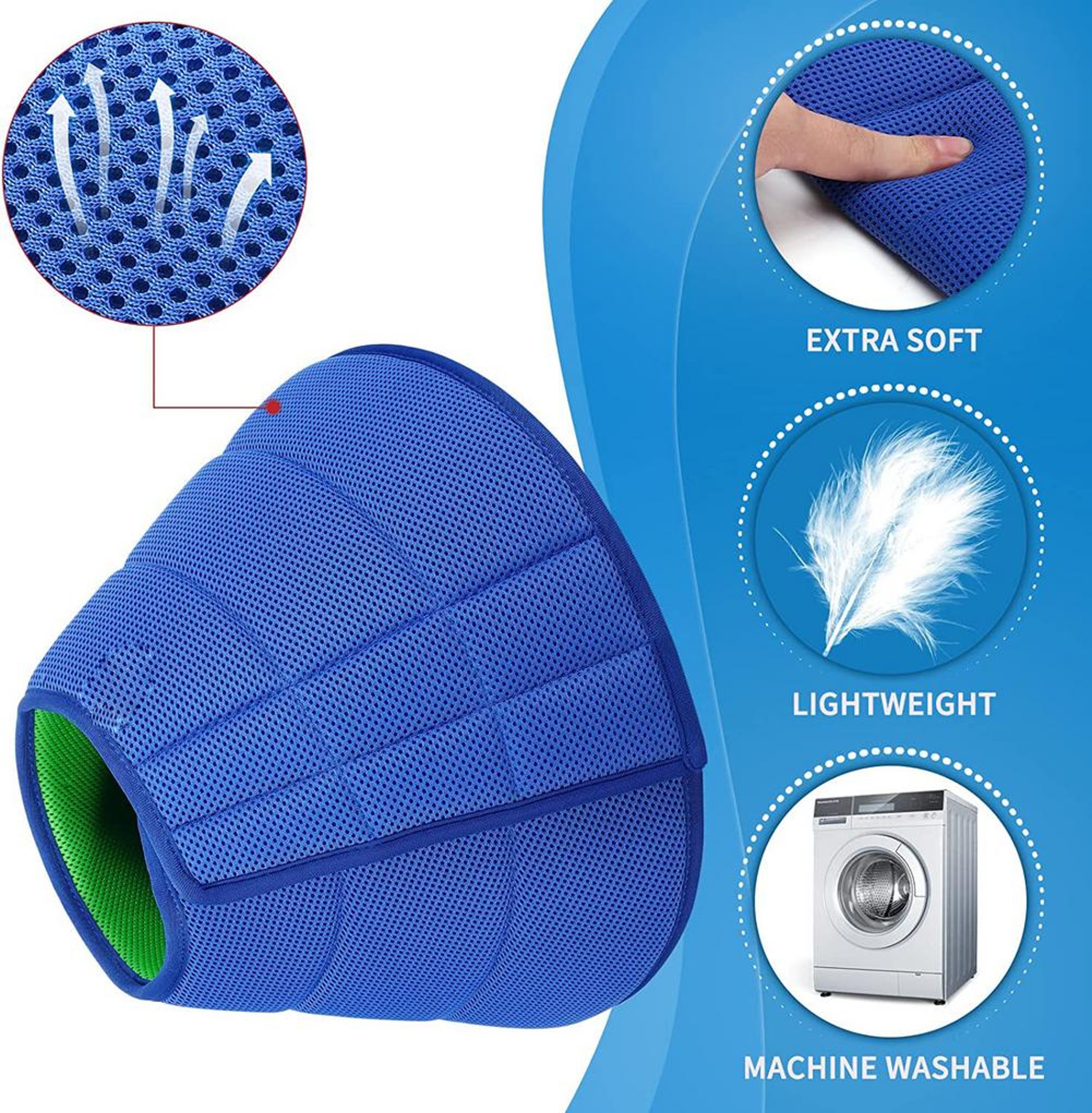 Comfort Fit Dog Recovery Cone Collar Breathable Soft Dog Cone for Post Surgery Healing & Anti Licking Protection – view 4