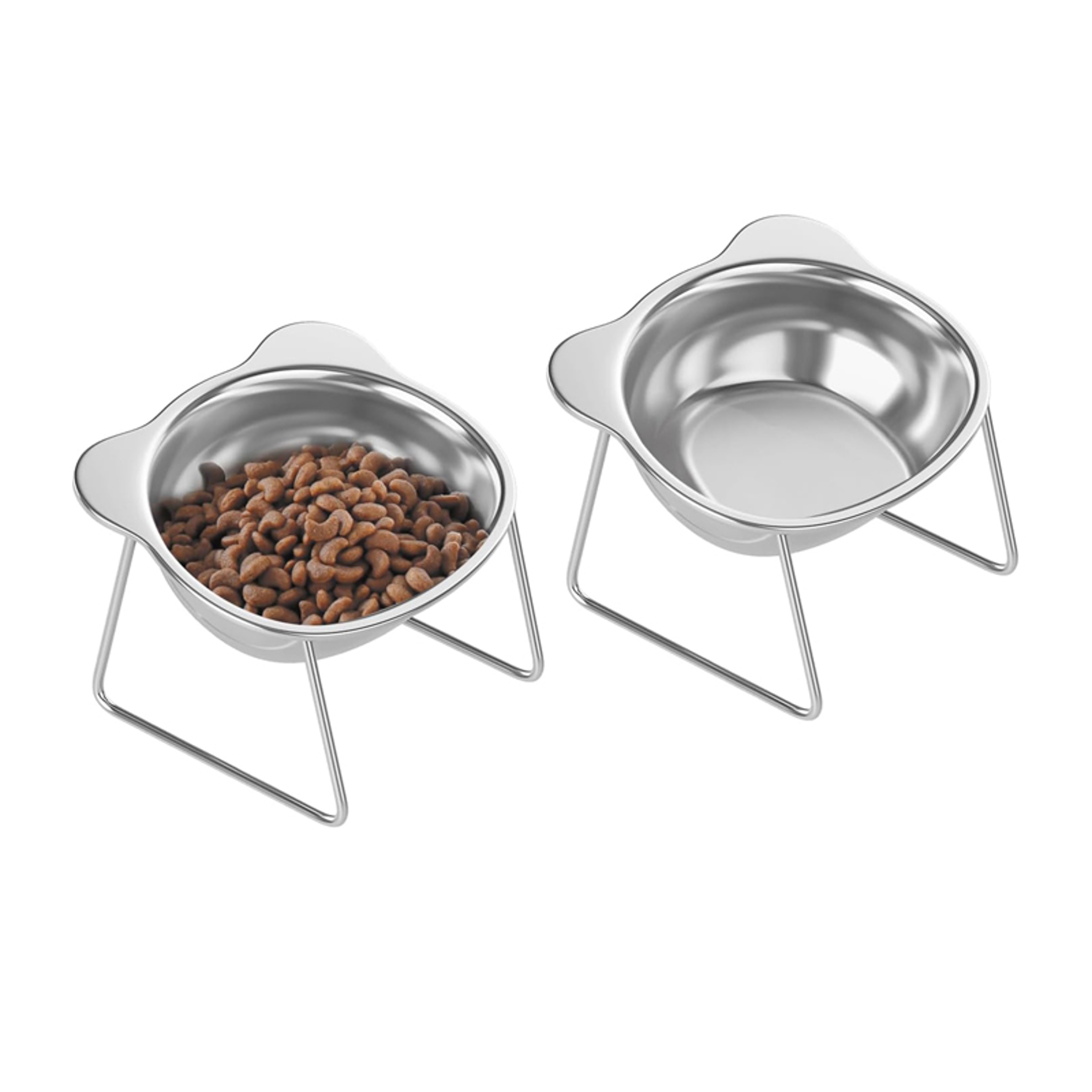 Elevated Cat Feeding Bowl with Tilted Stainless Steel Design for Cats & Small Dogs – view 8