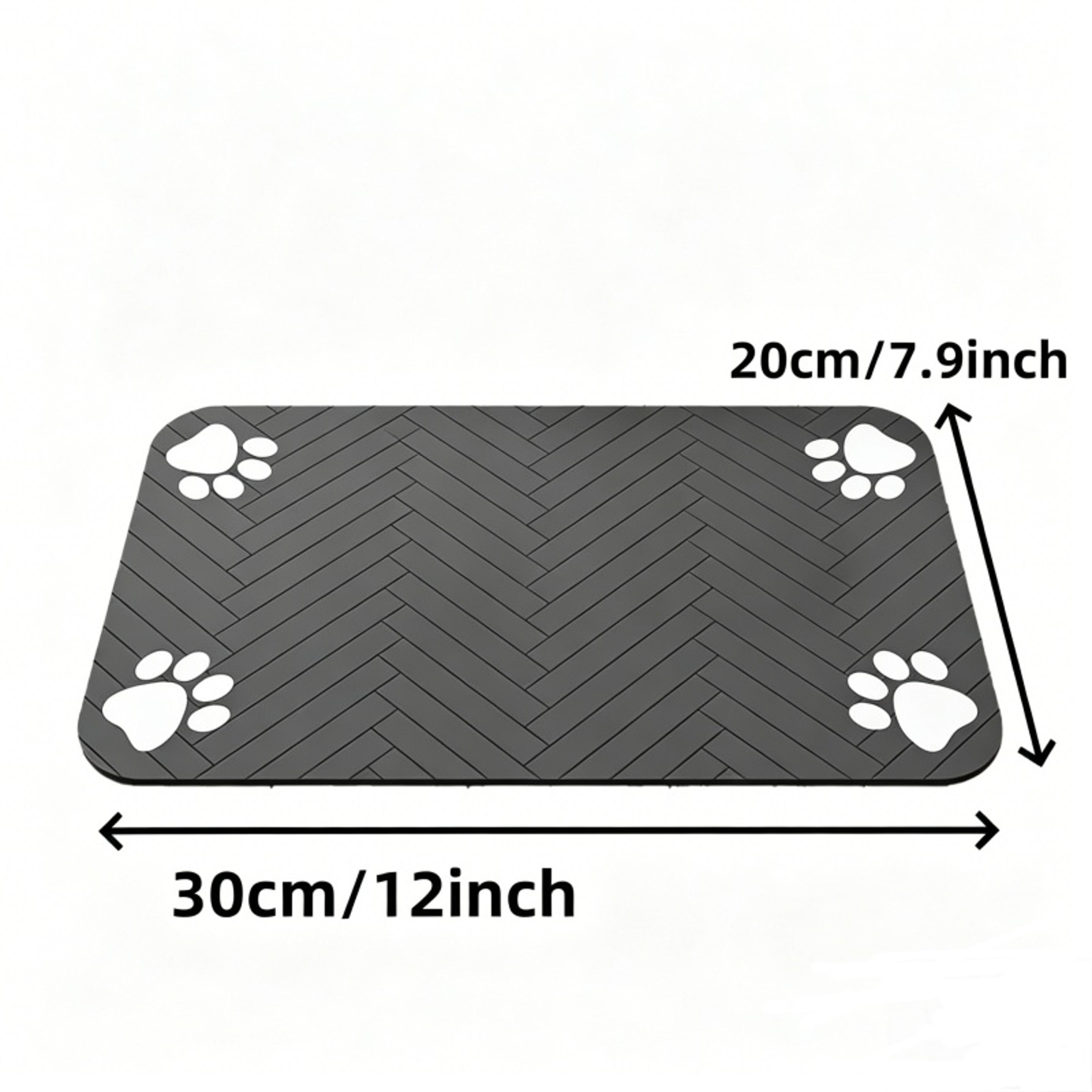 Quick Dry Pet Feeding Mat with Waterproof Rubber Backing for Dog & Cat Bowls – view 11