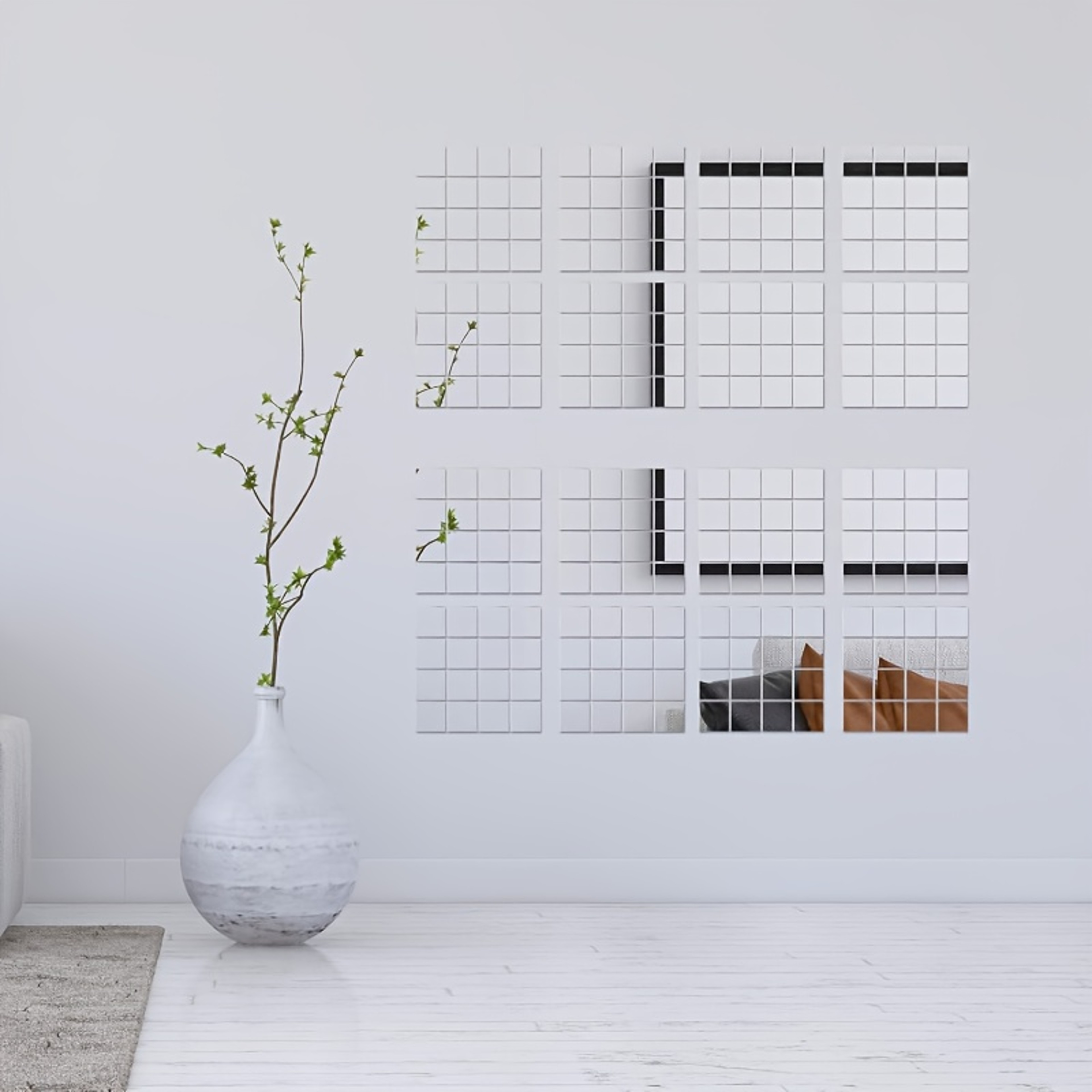 Acrylic Mirror Stickers Self Adhesive Mirror Tiles for DIY Wall Decor & Crafts – view 6