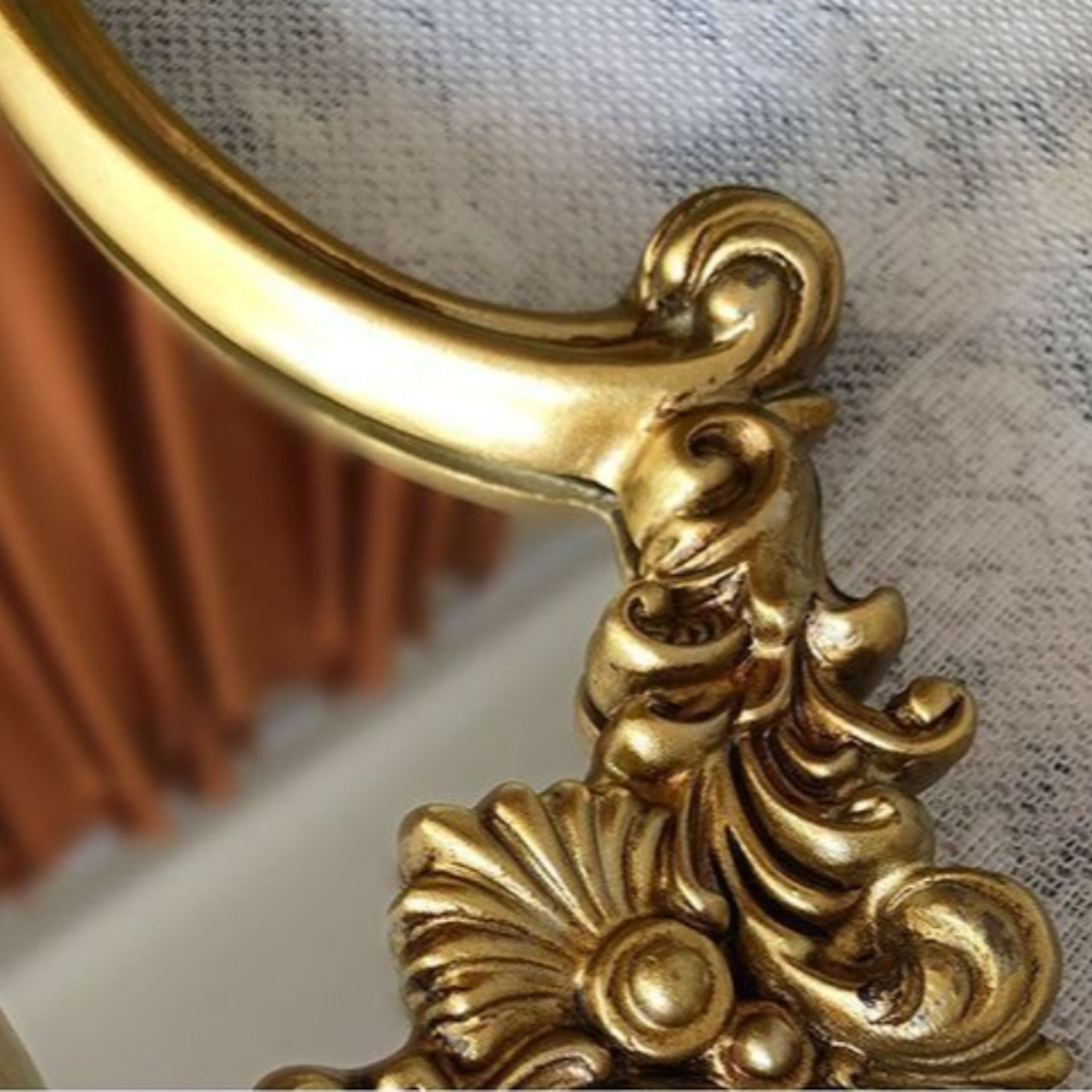 Vintage Carved Wall Mirror Decorative Vanity & Antique Style Home Accent Frame – view 6