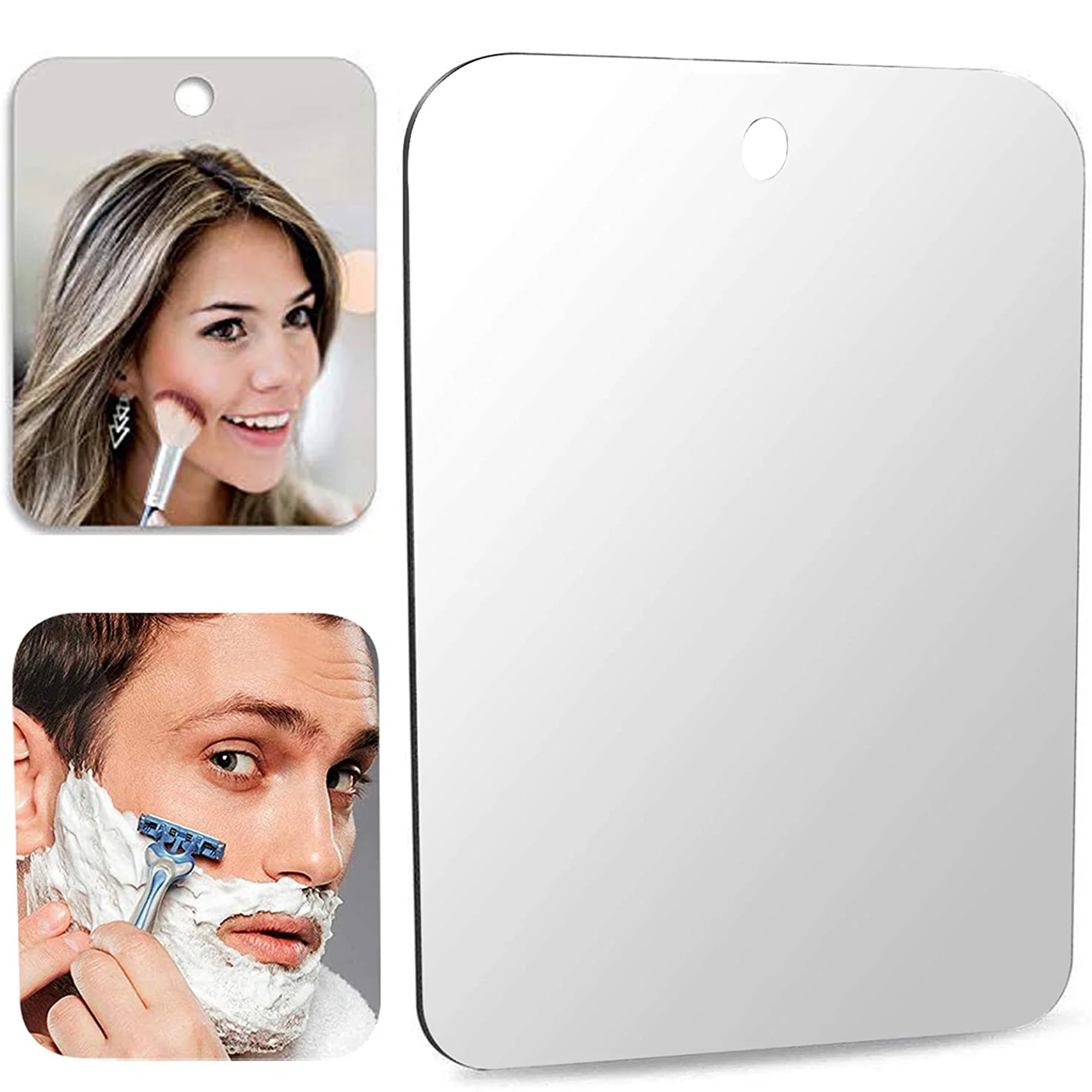 Portable Fog Free Shower Mirror With Suction Cup Unbreakable Acrylic Travel Mirror For Shaving  Mak 1