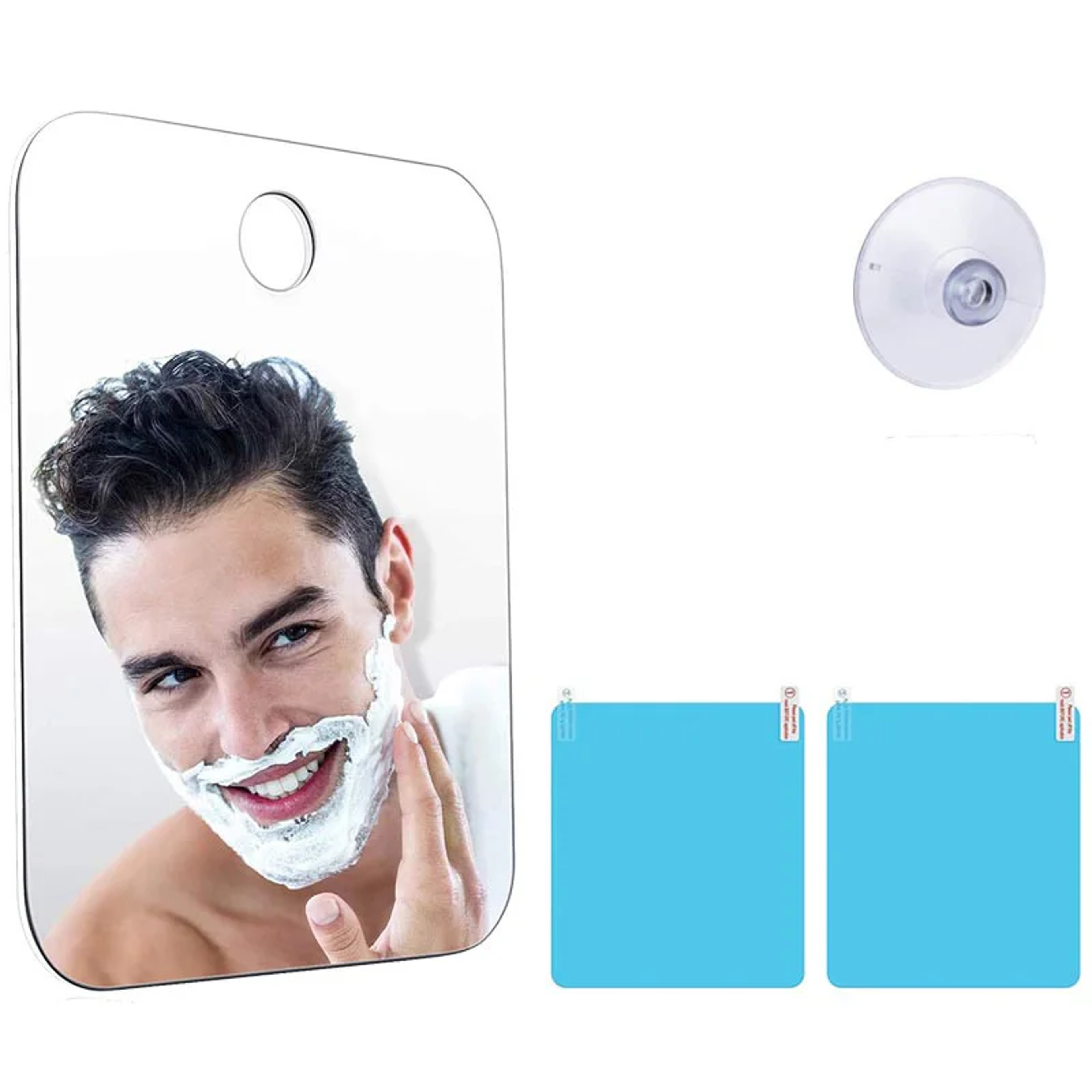 Portable Fog Free Shower Mirror With Suction Cup Unbreakable Acrylic Travel Mirror For Shaving  Mak 10
