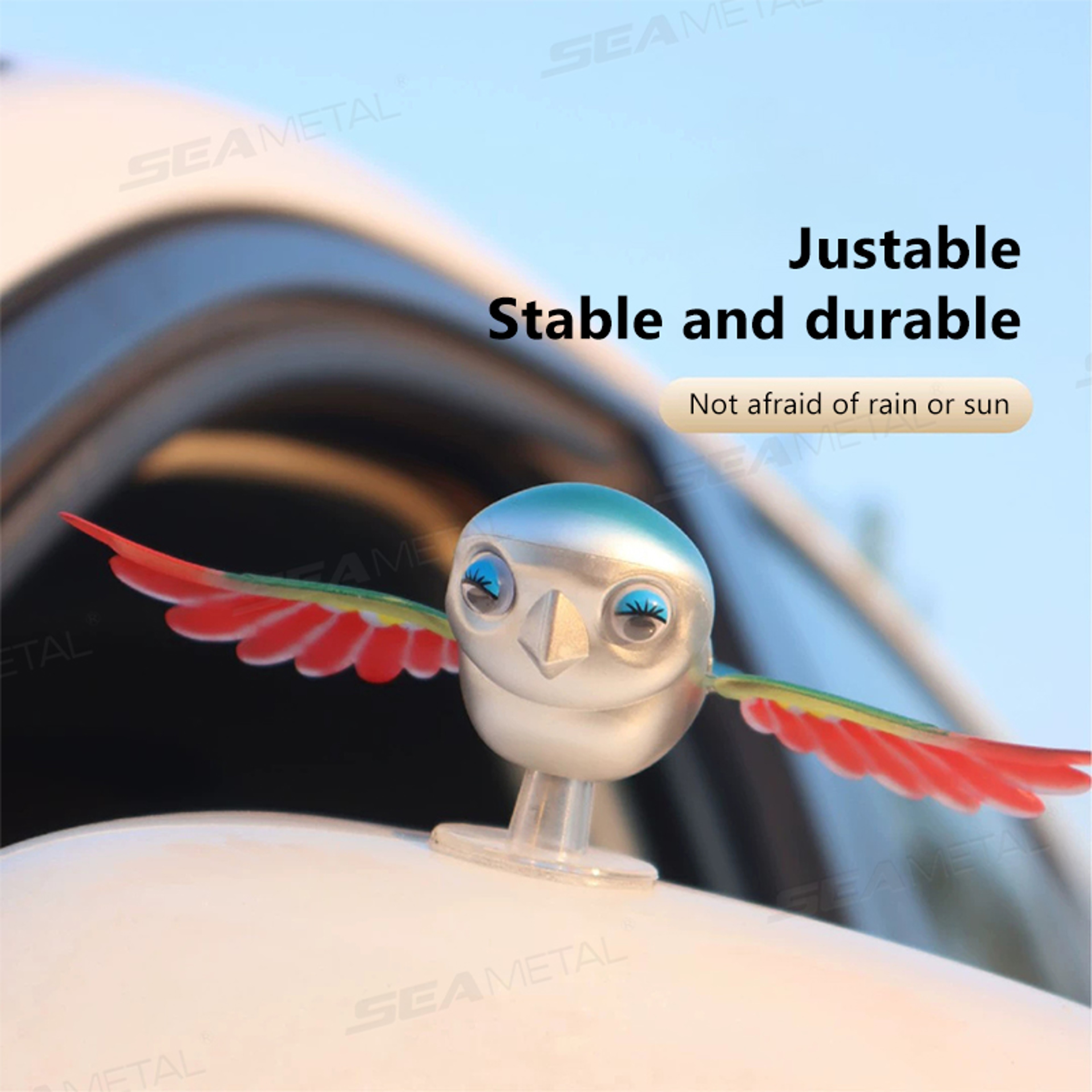 Wind Powered Bird Car Ornament with Flapping Wings for Cars, Motorcycles & Bikes – view 2