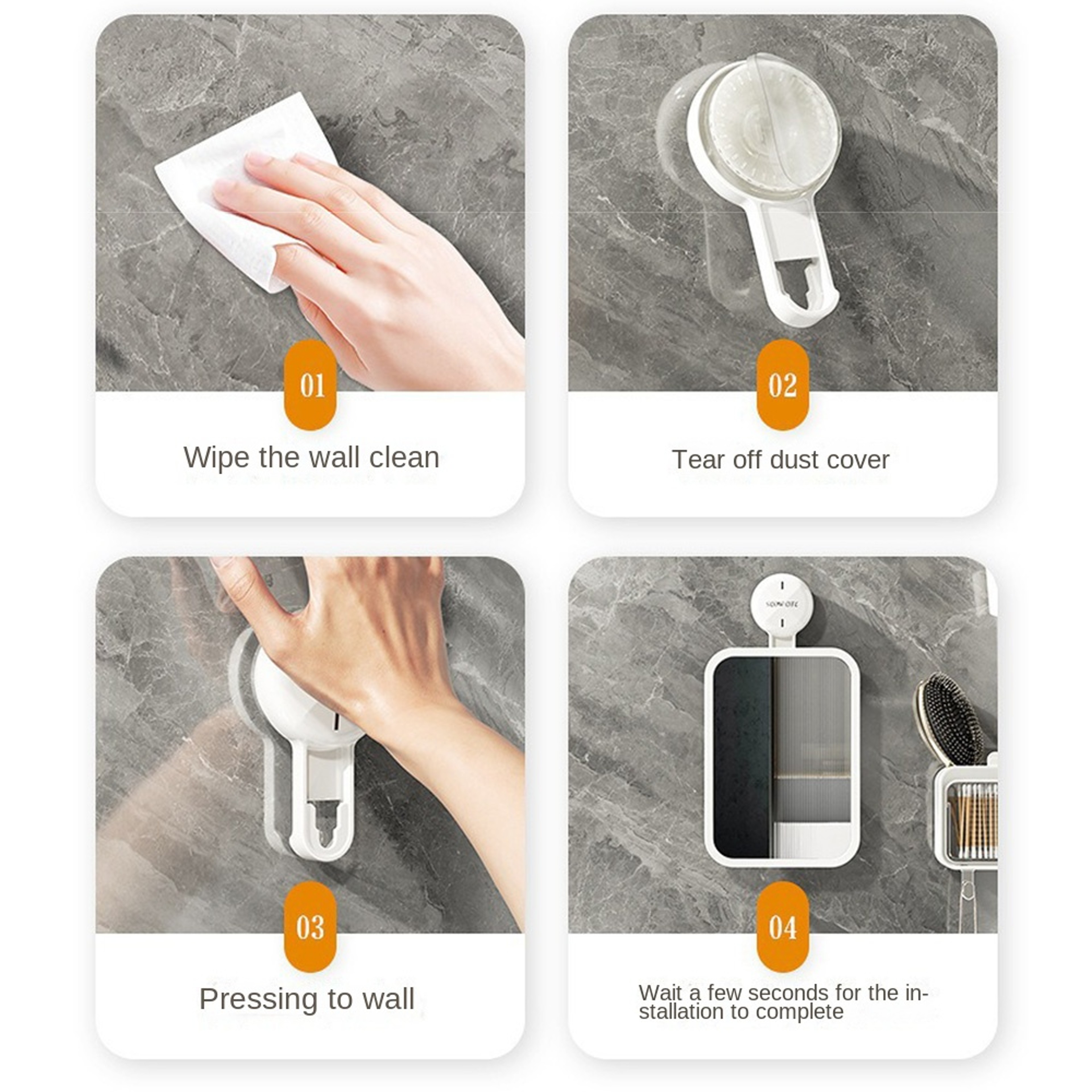Anti Fog Shower Mirror with Strong Suction Cup Wall Mount Fogless Bathroom Vanity Mirror – view 6