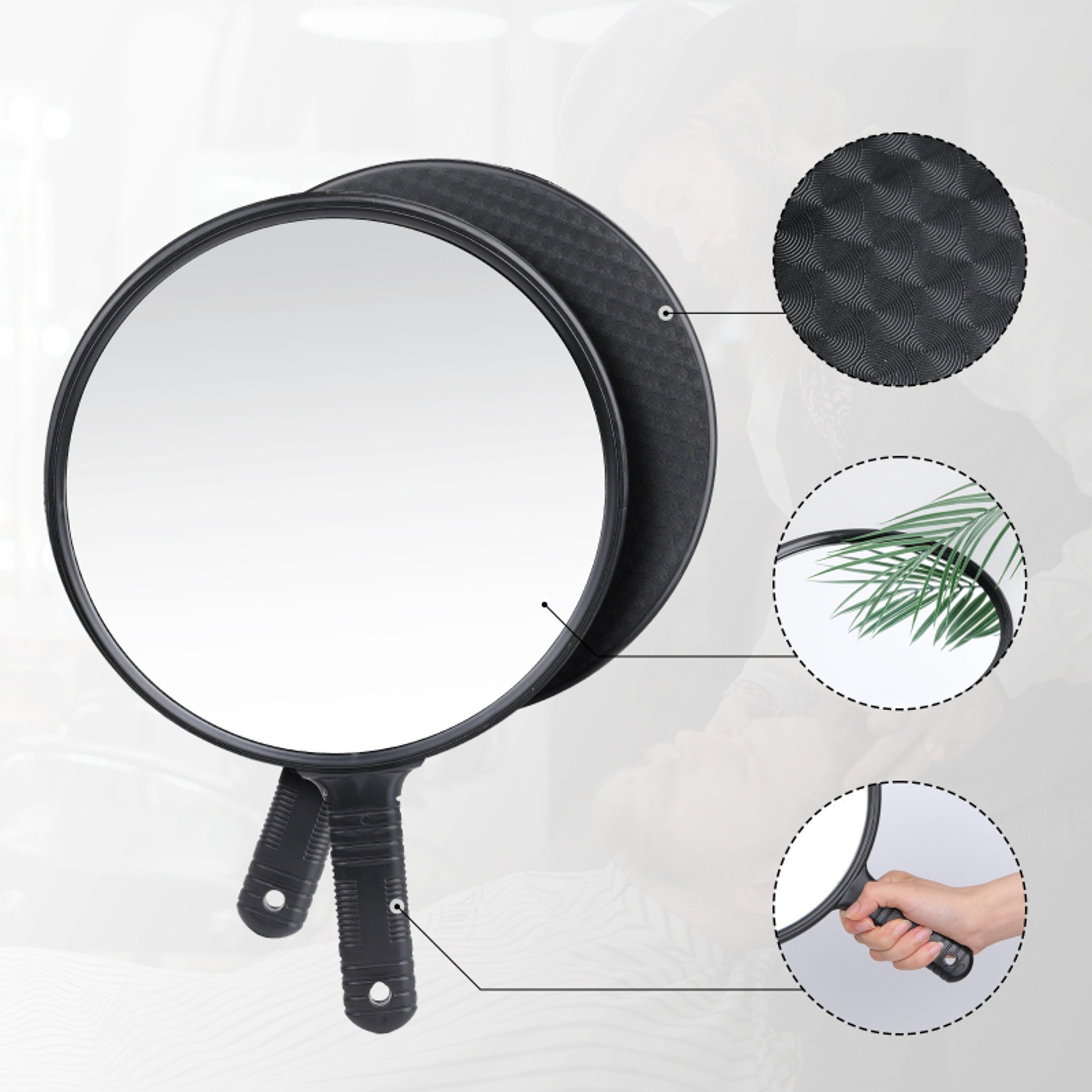 Large Handheld Mirror with Comfortable Handle for Makeup, Hair Styling & Daily Grooming – view 4