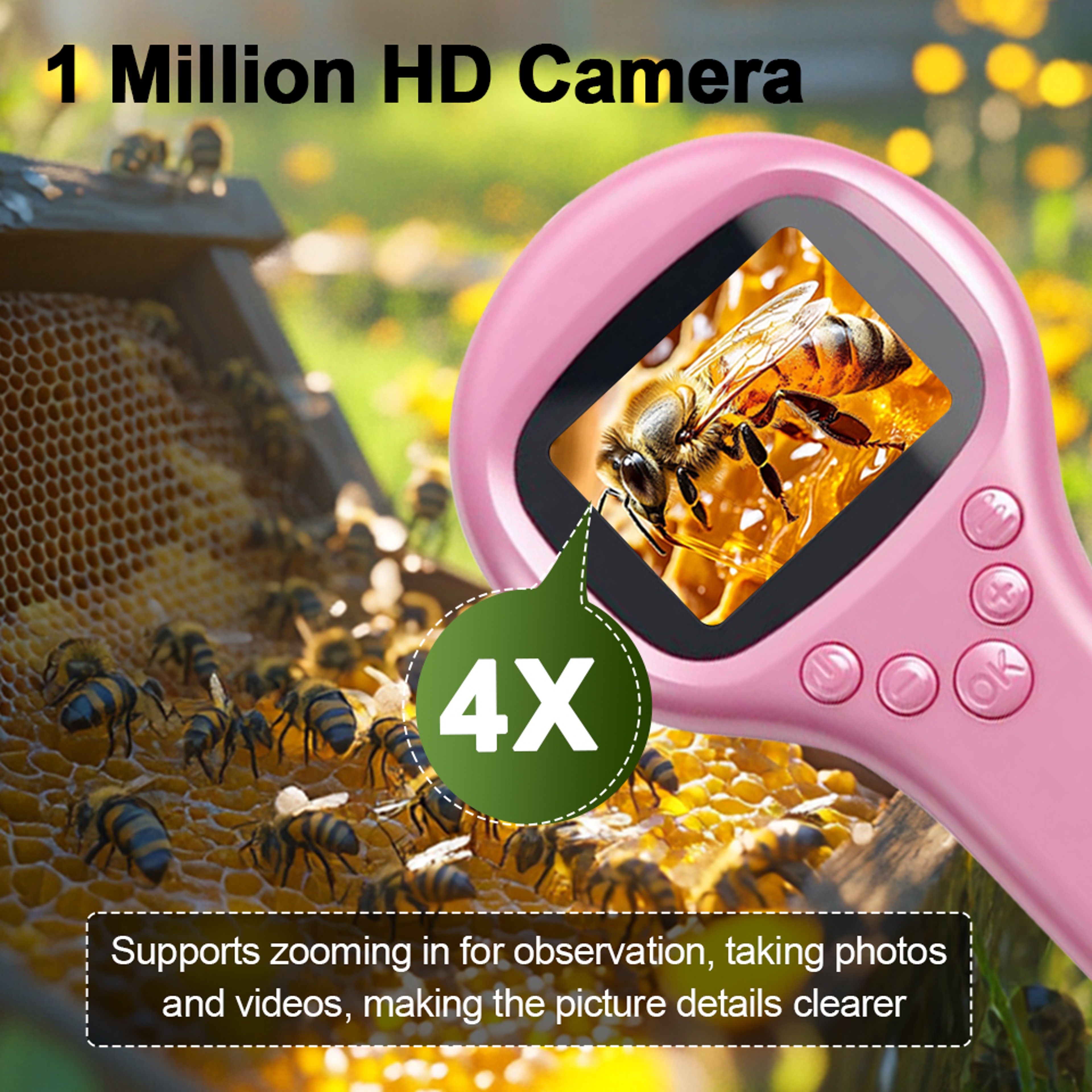 Kids Digital Microscope with Screen Portable Handheld STEM Science Toy for Young Explorers – view 3