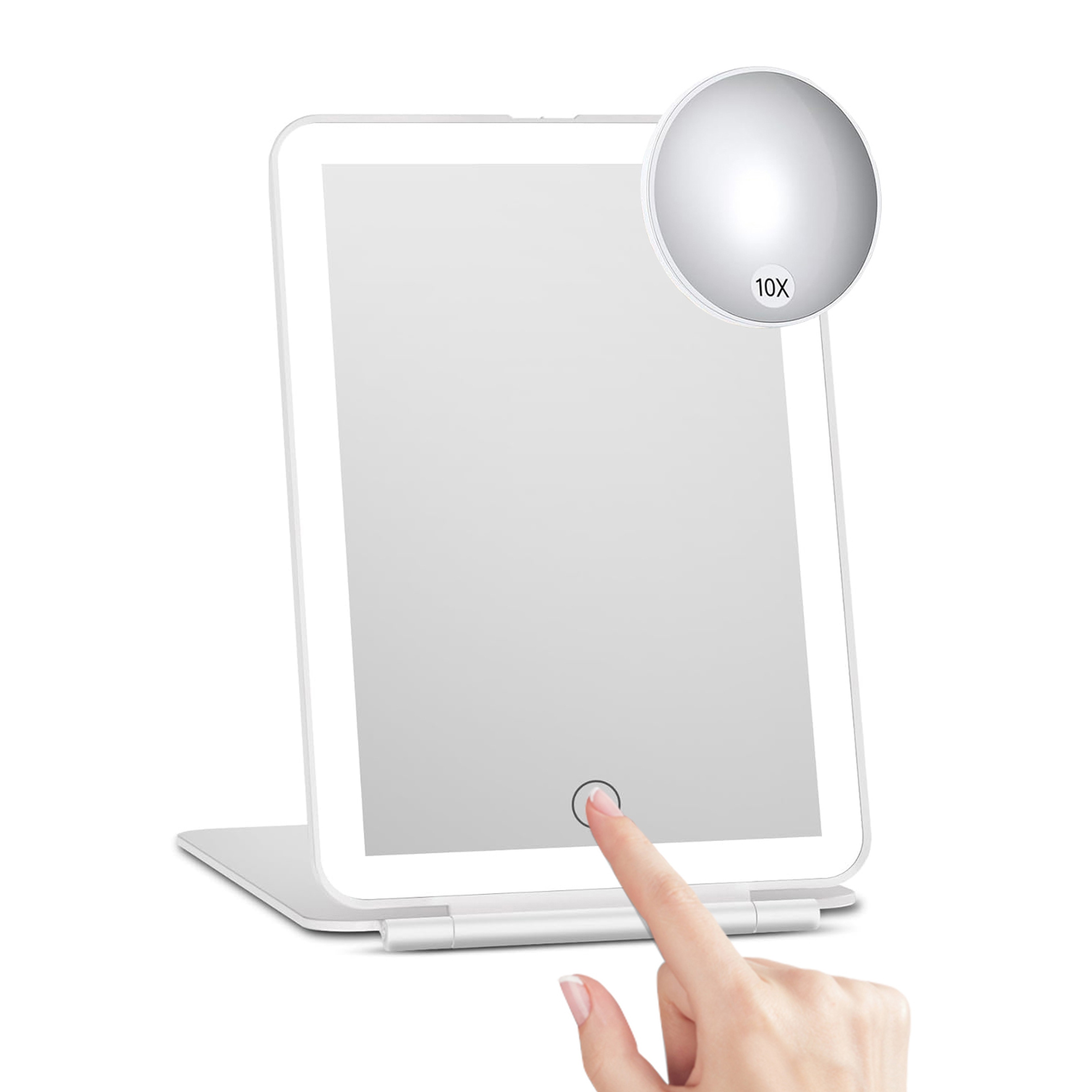 Glow Fold LED Makeup Mirror with Light Modes USB Rechargeable Travel Vanity Mirror – view 8