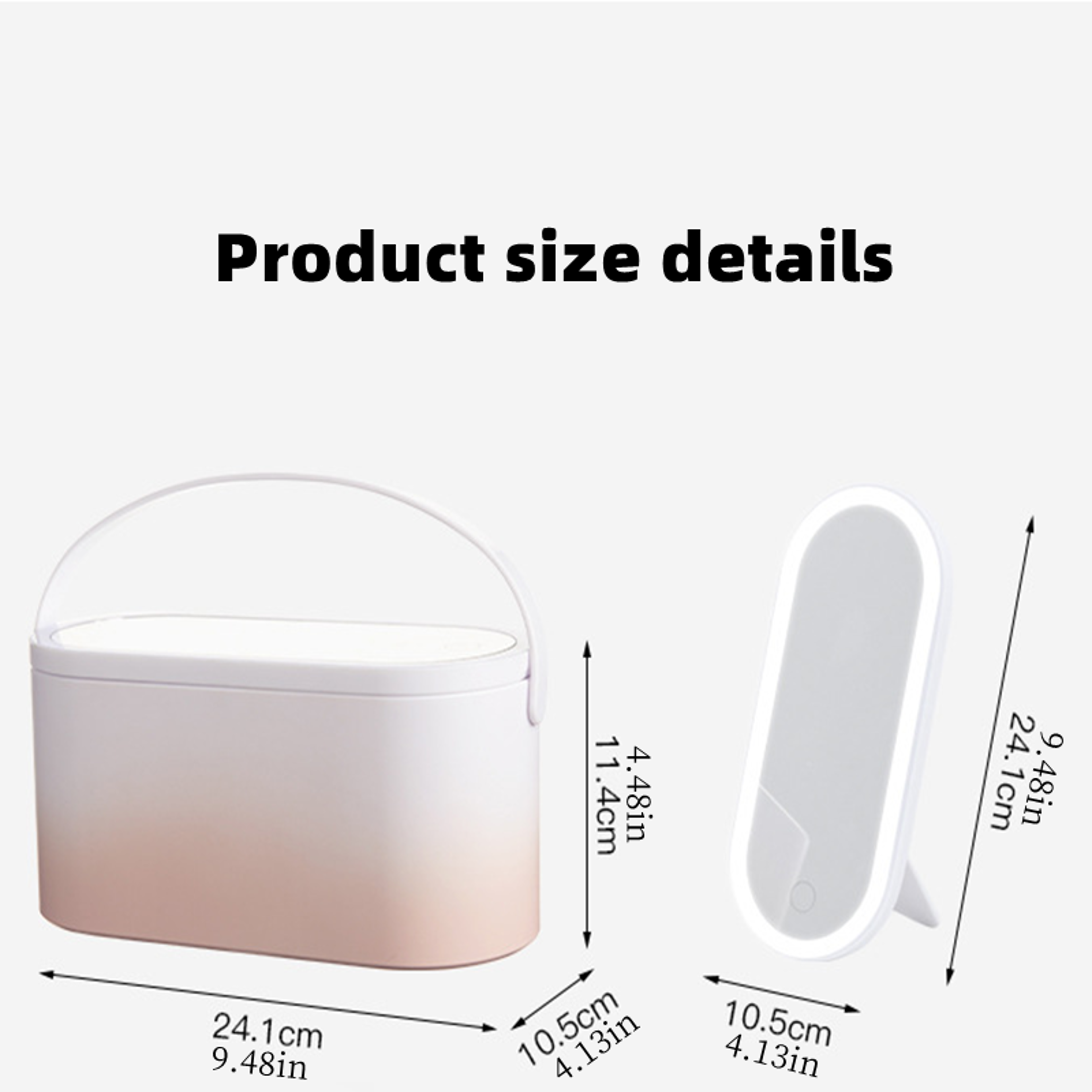 Makeup Organizer with Mirror Portable Travel Makeup Case – view 4