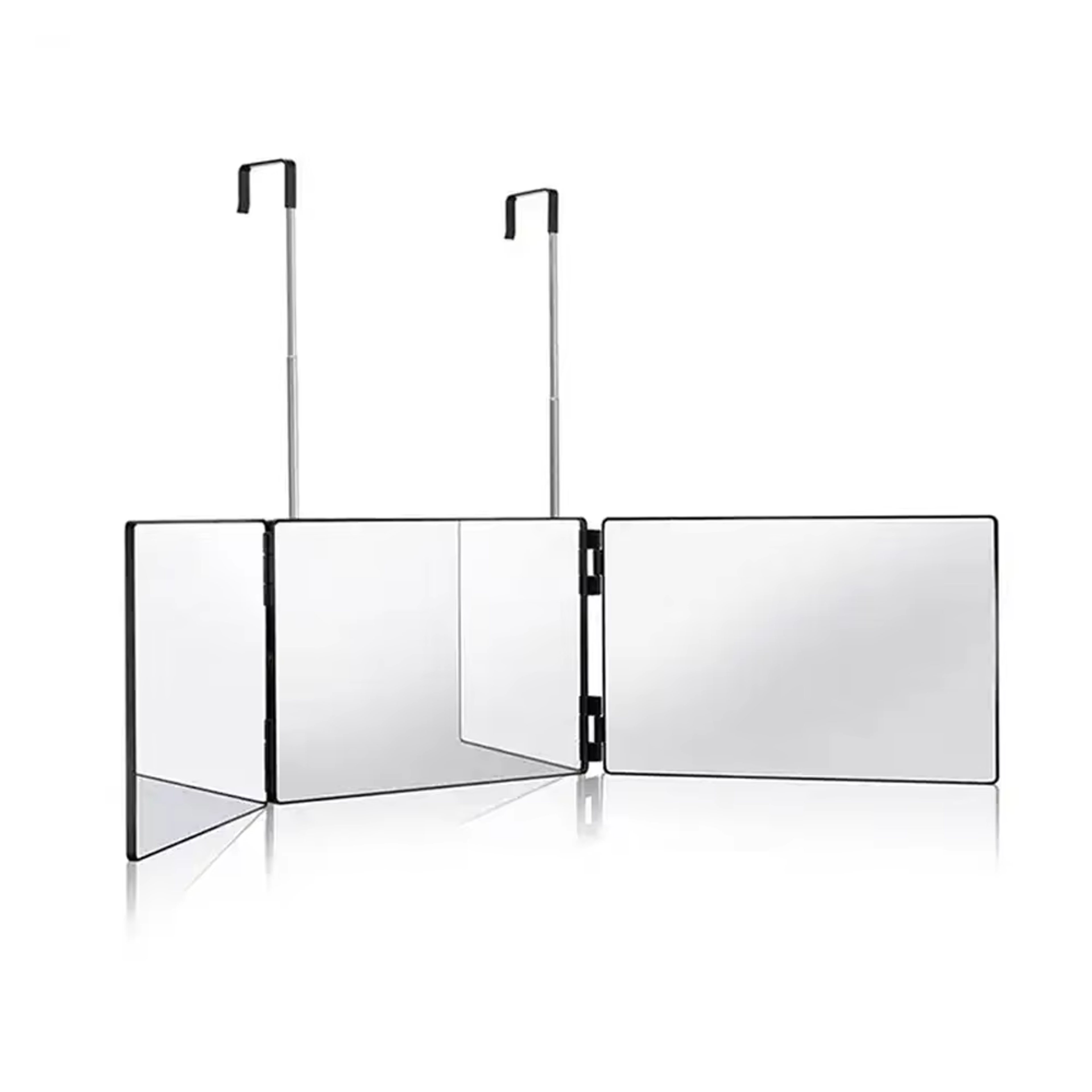 Way Mirror Trifold Vanity Mirror With Adjustable Hook For Hair Cutting  Makeup 7