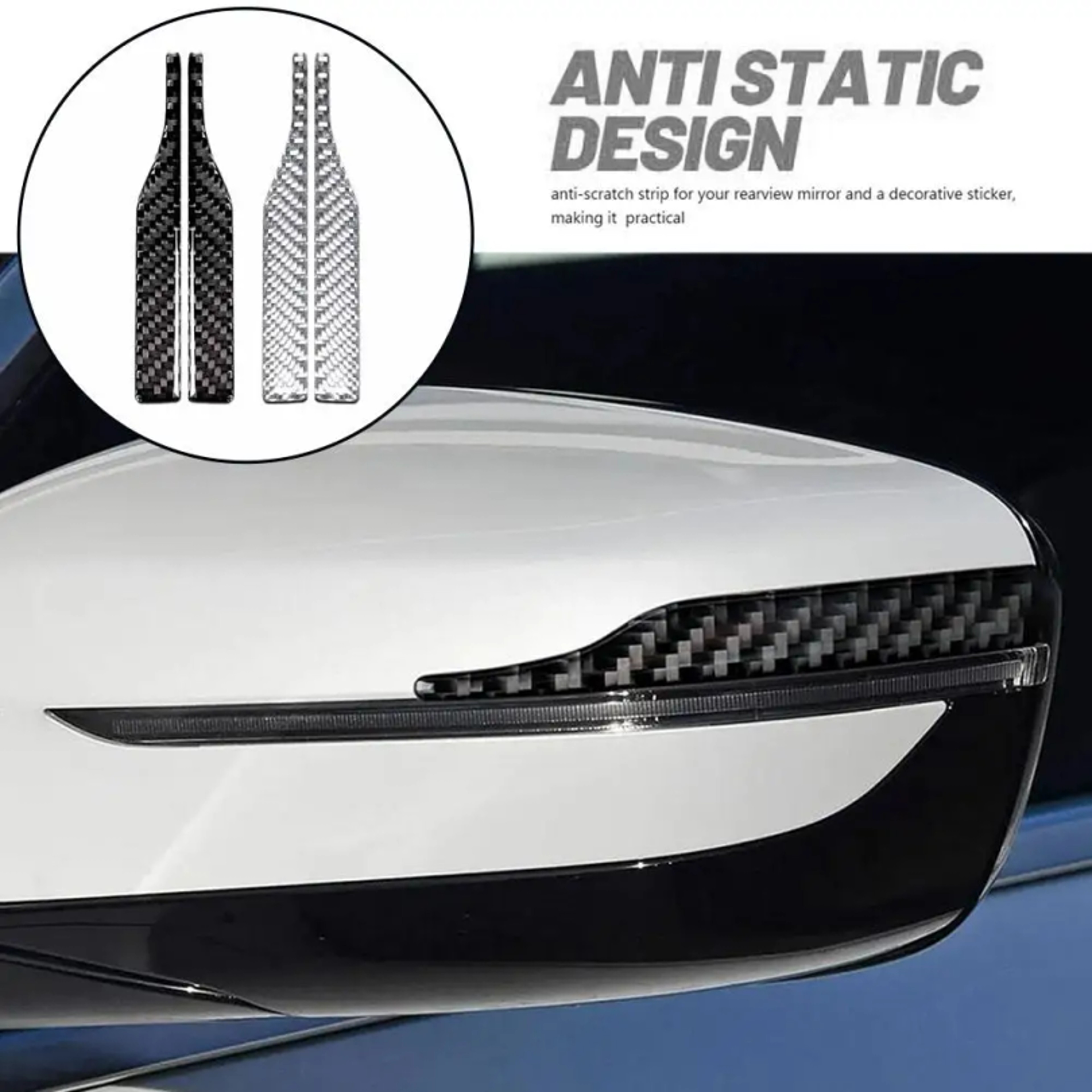 Universal Rearview Mirror Protector Anti Collision Reflective Car Stickers – view 2