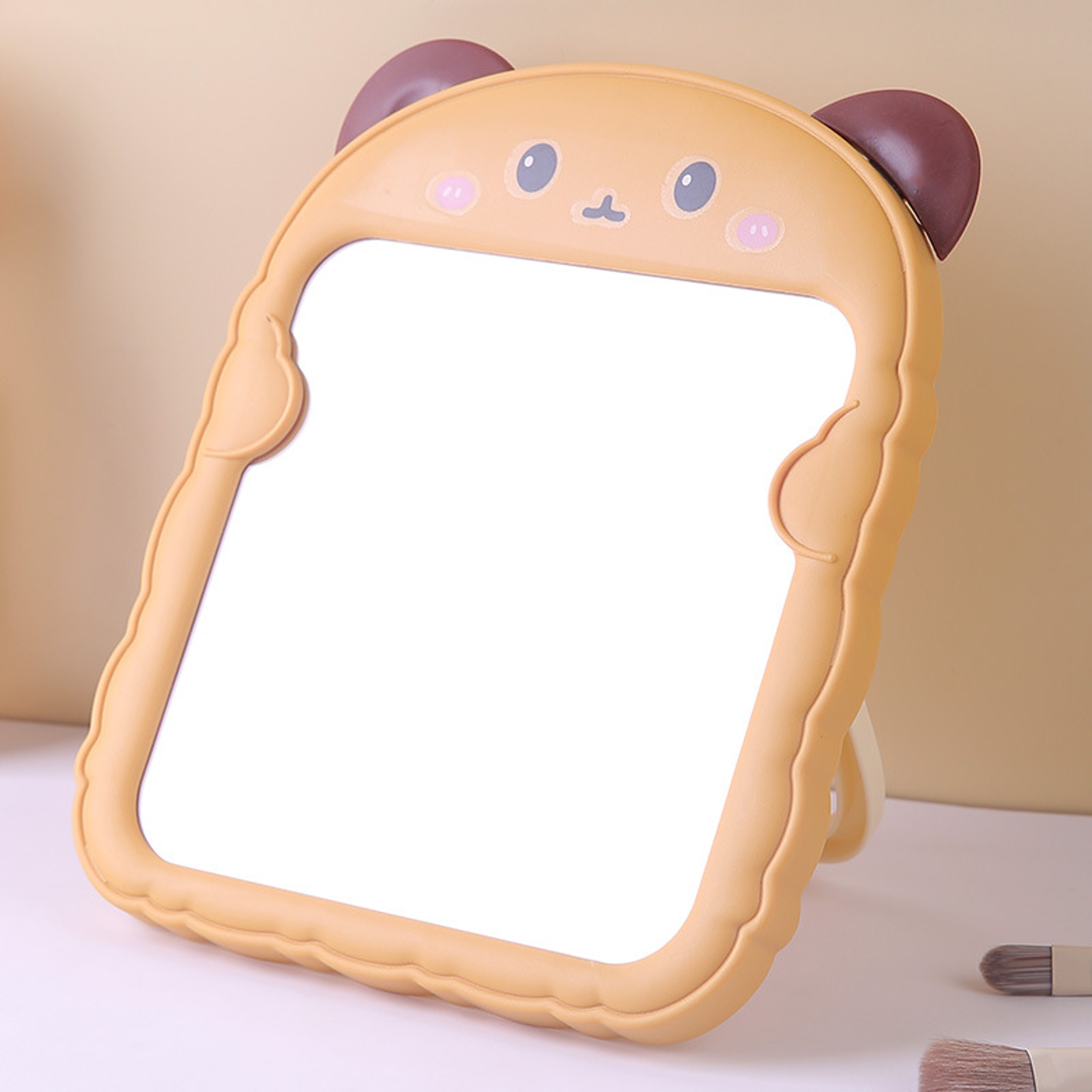 Cute Cat Ear Makeup Mirror Folding Desktop Vanity Mirror for Makeup, Skincare & Travel – view 6