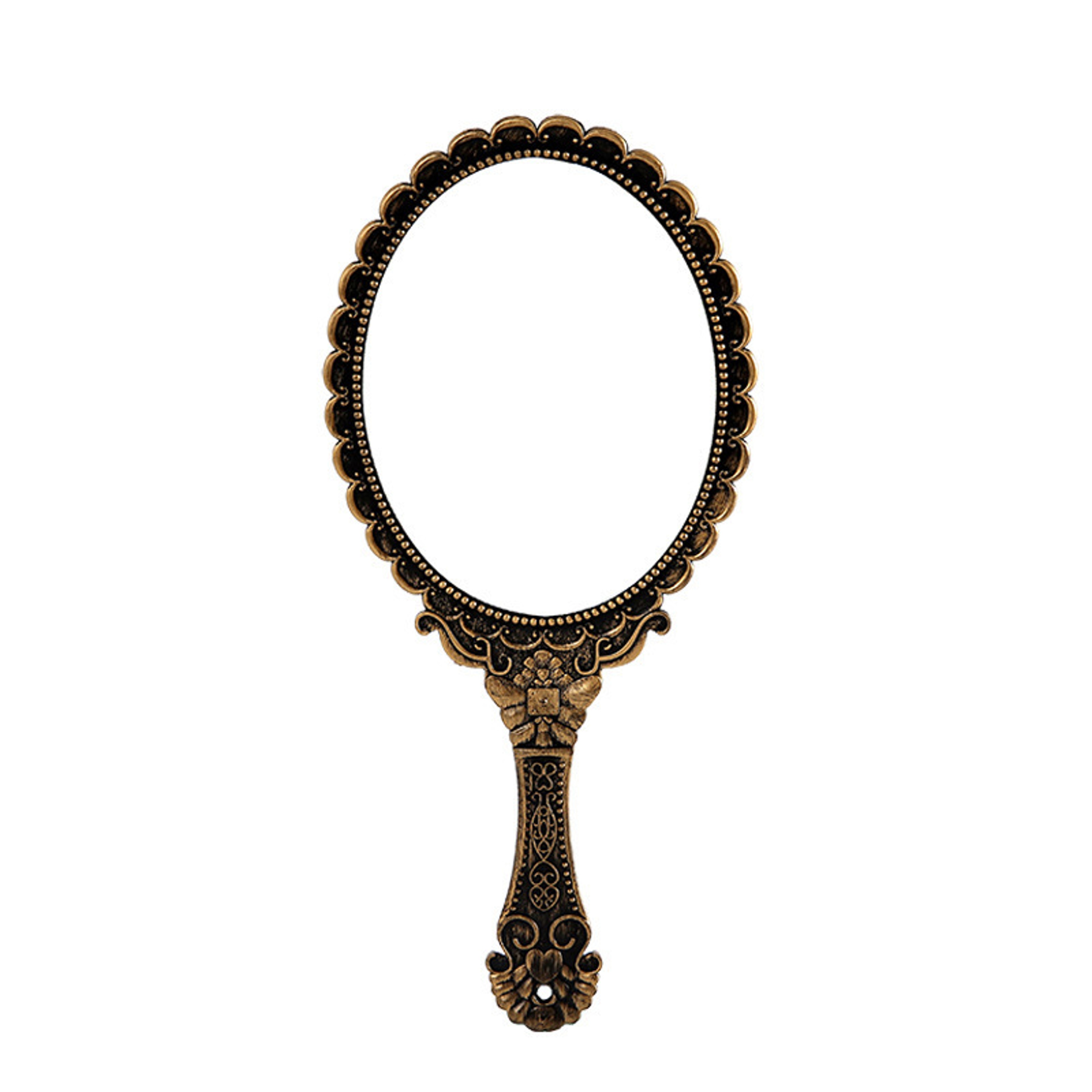 Vintage Handheld Makeup Mirror Elegant Handheld Makeup Mirror with European Antique Vanity Design – view 5