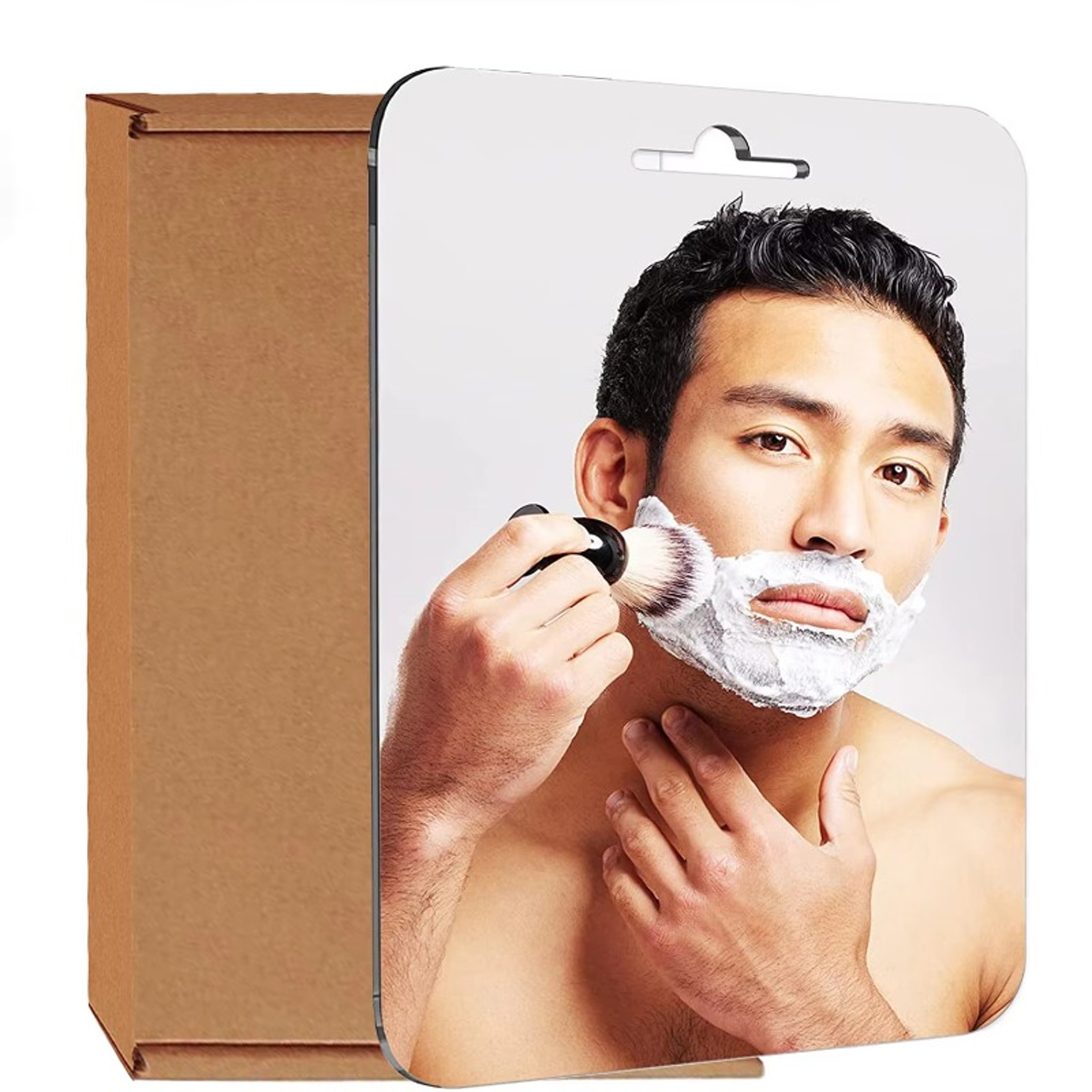 Large Anti Fog Shower Mirror Fogless Acrylic Bathroom Shaving Mirror – view 3