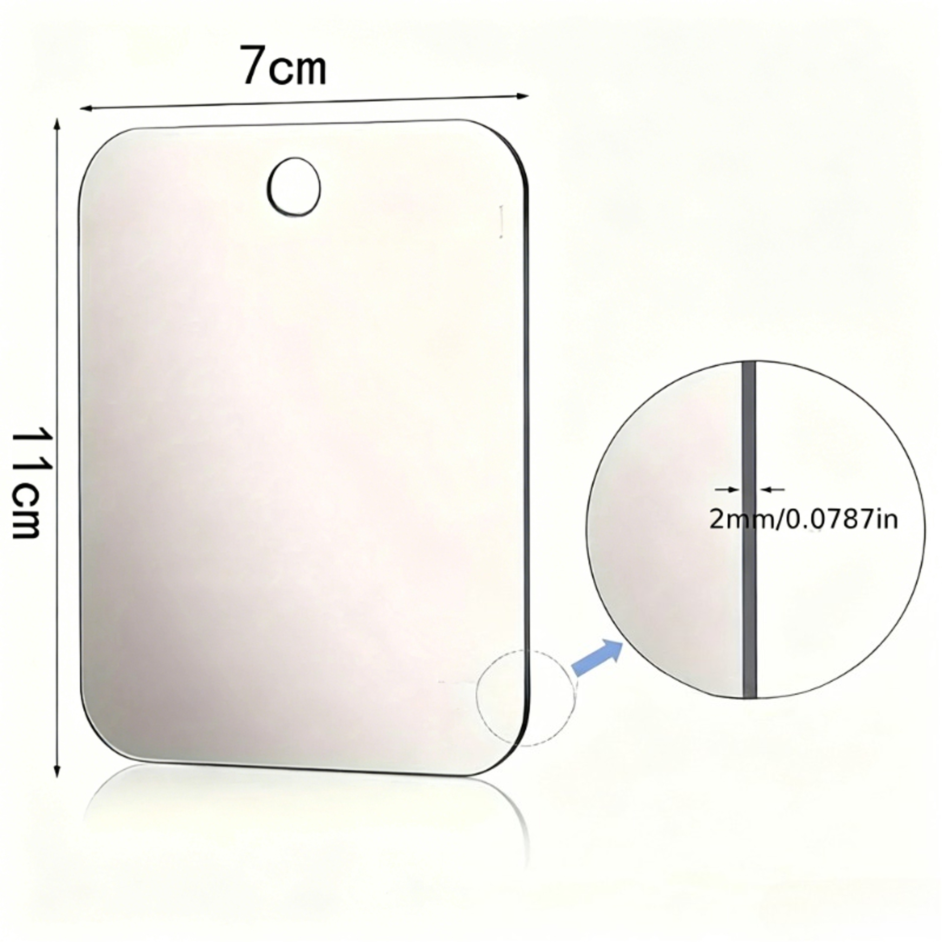 Portable Shower Mirror with Suction Cup Wall Mount for Shaving, Makeup & Travel – view 8