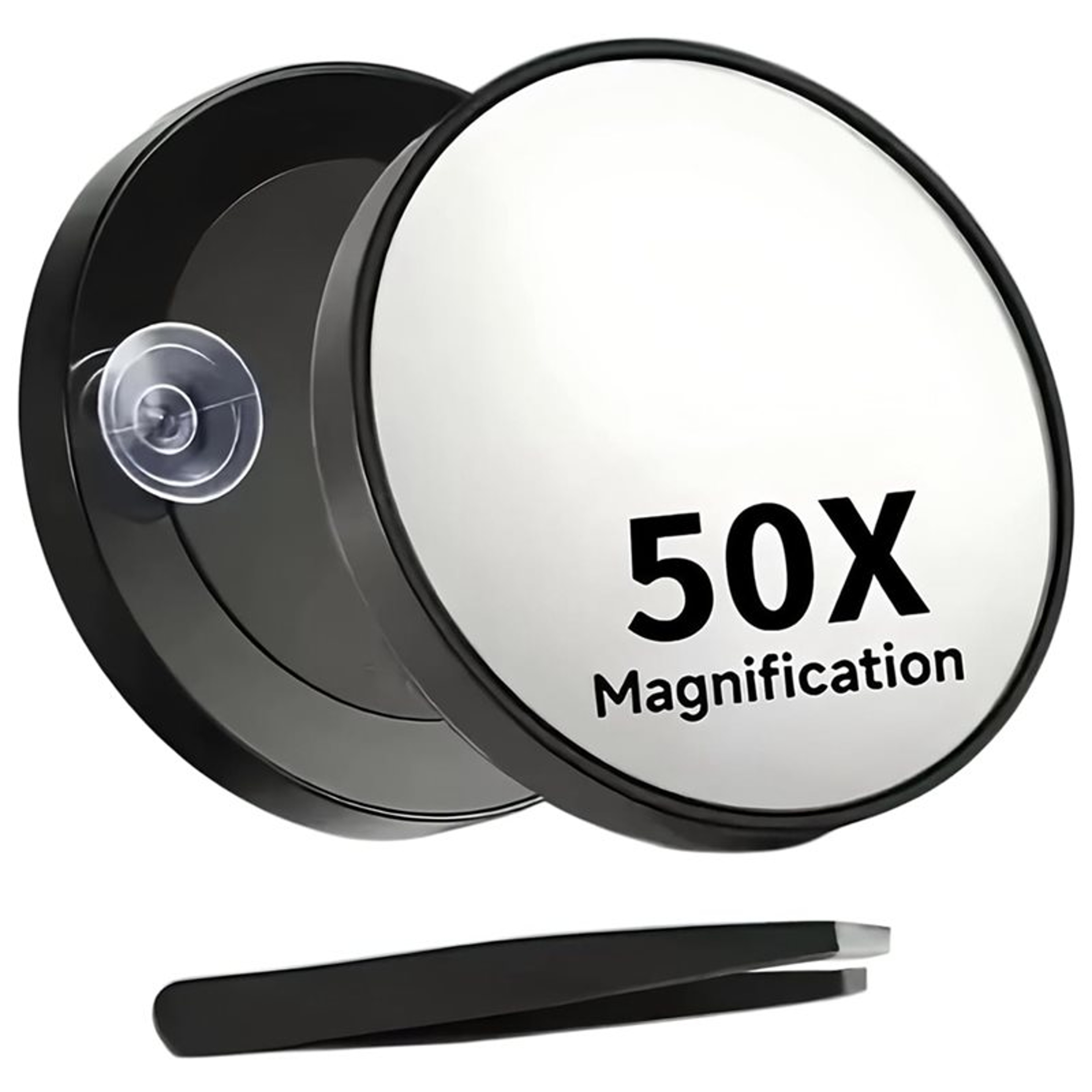 Magnifying Makeup Mirror with Suction Cup & Precision Tweezers Travel Set – view 6