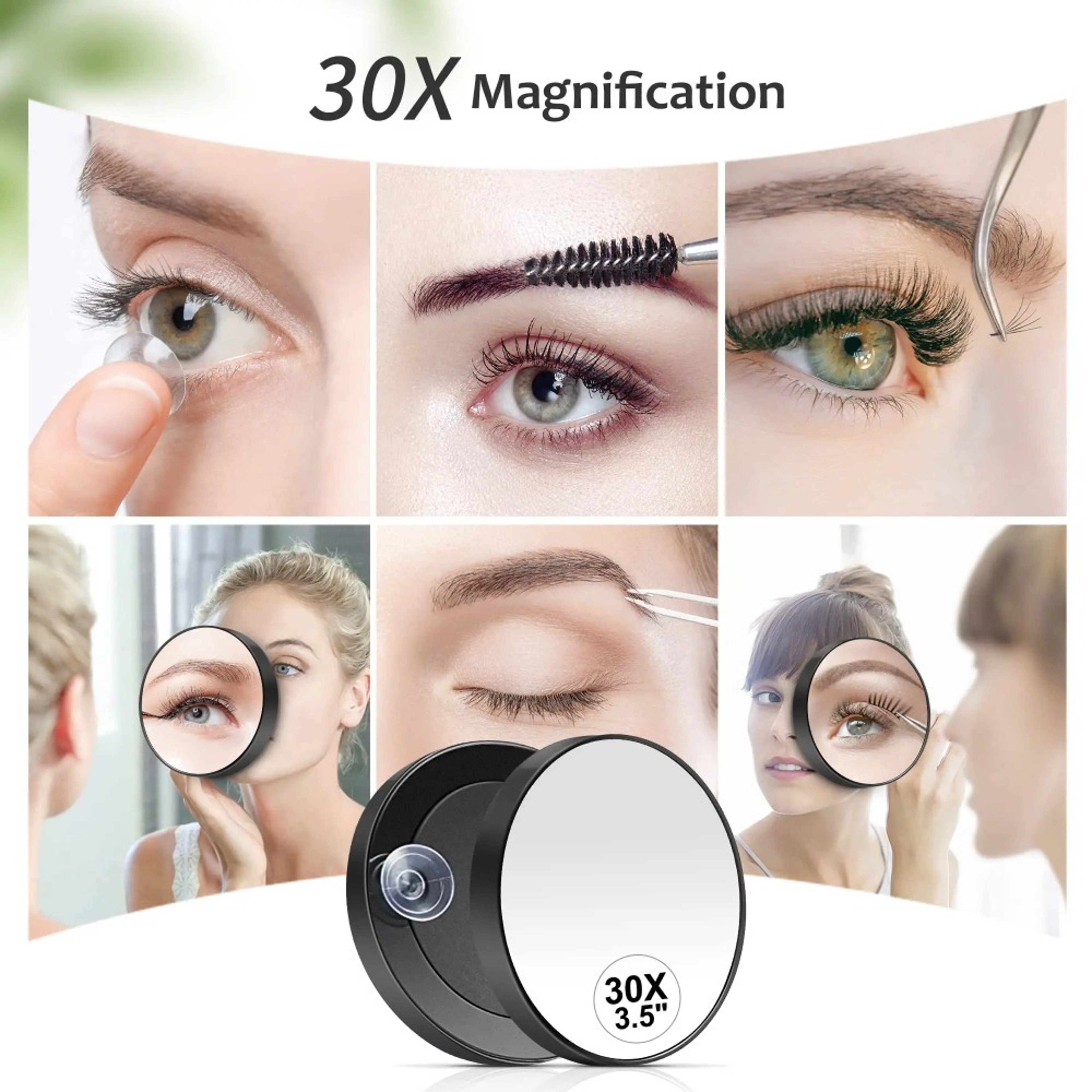Magnifying Mirror with Suction Cup for Precision Makeup, Eyebrow Grooming & Skincare – view 5