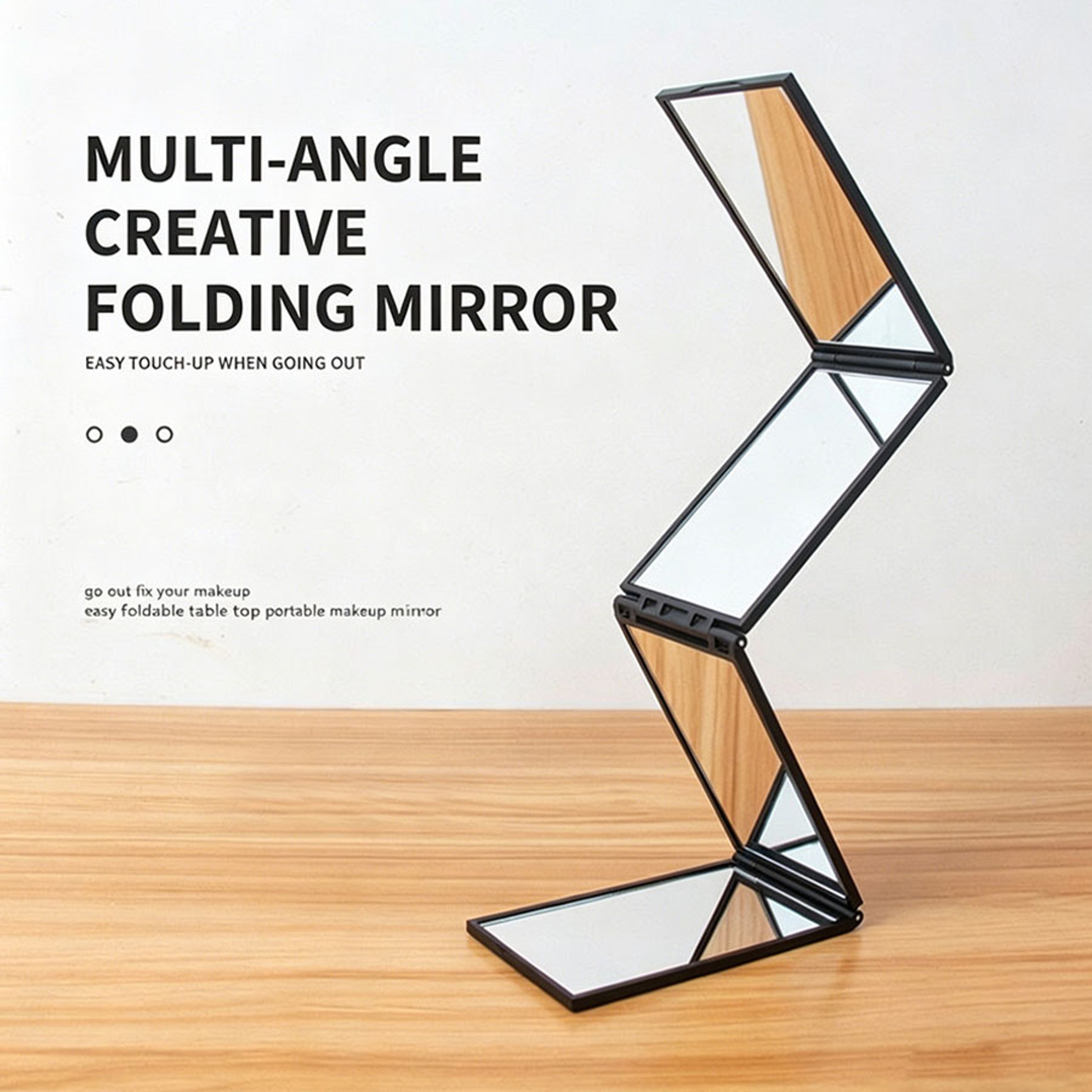 Makeup Mirror Foldable Multi Angle Portable Vanity Mirror for Makeup Hair Styling & Travel – view 3