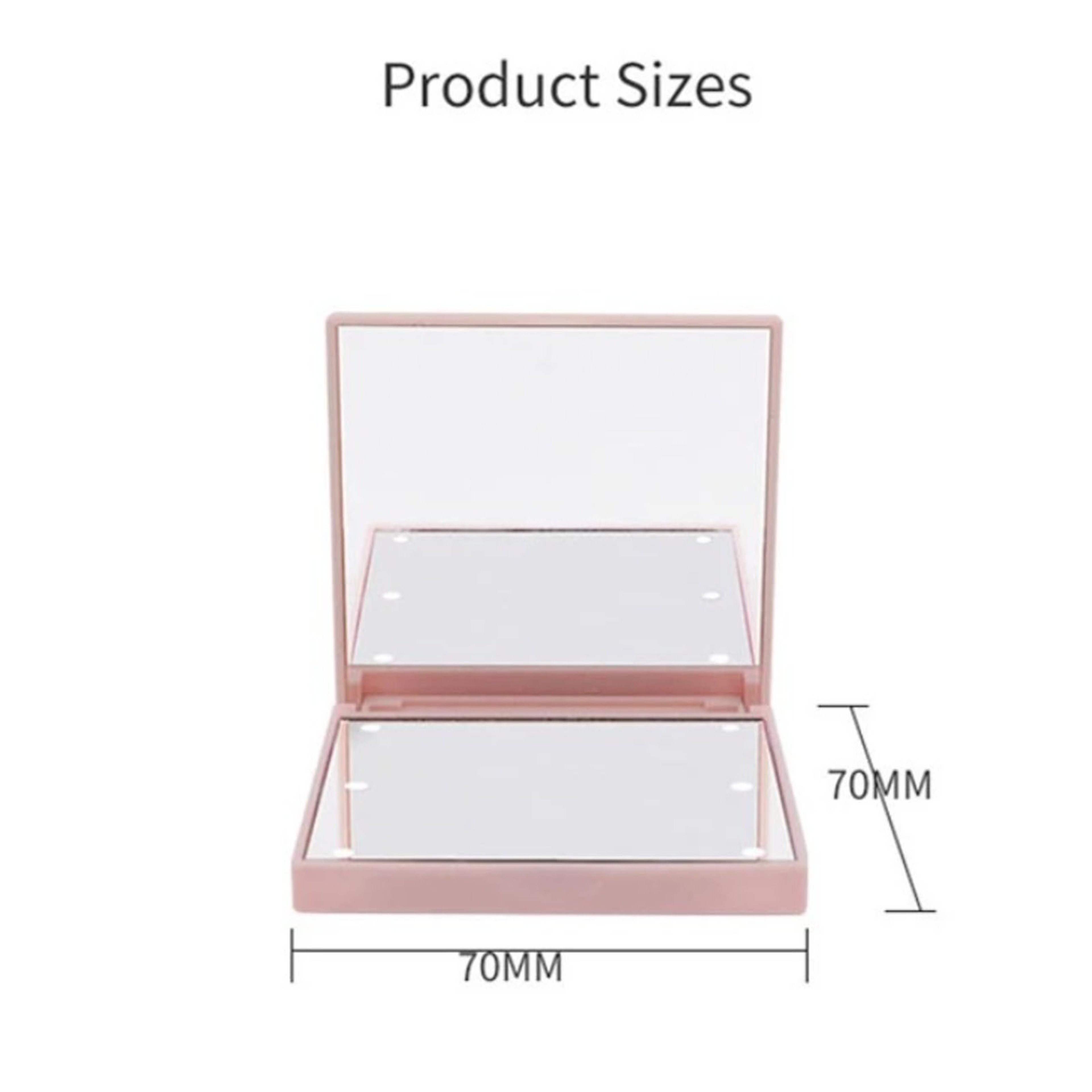 Portable LED Makeup Mirror Wit Magnification Foldable Travel Makeup Mirror Compact 5