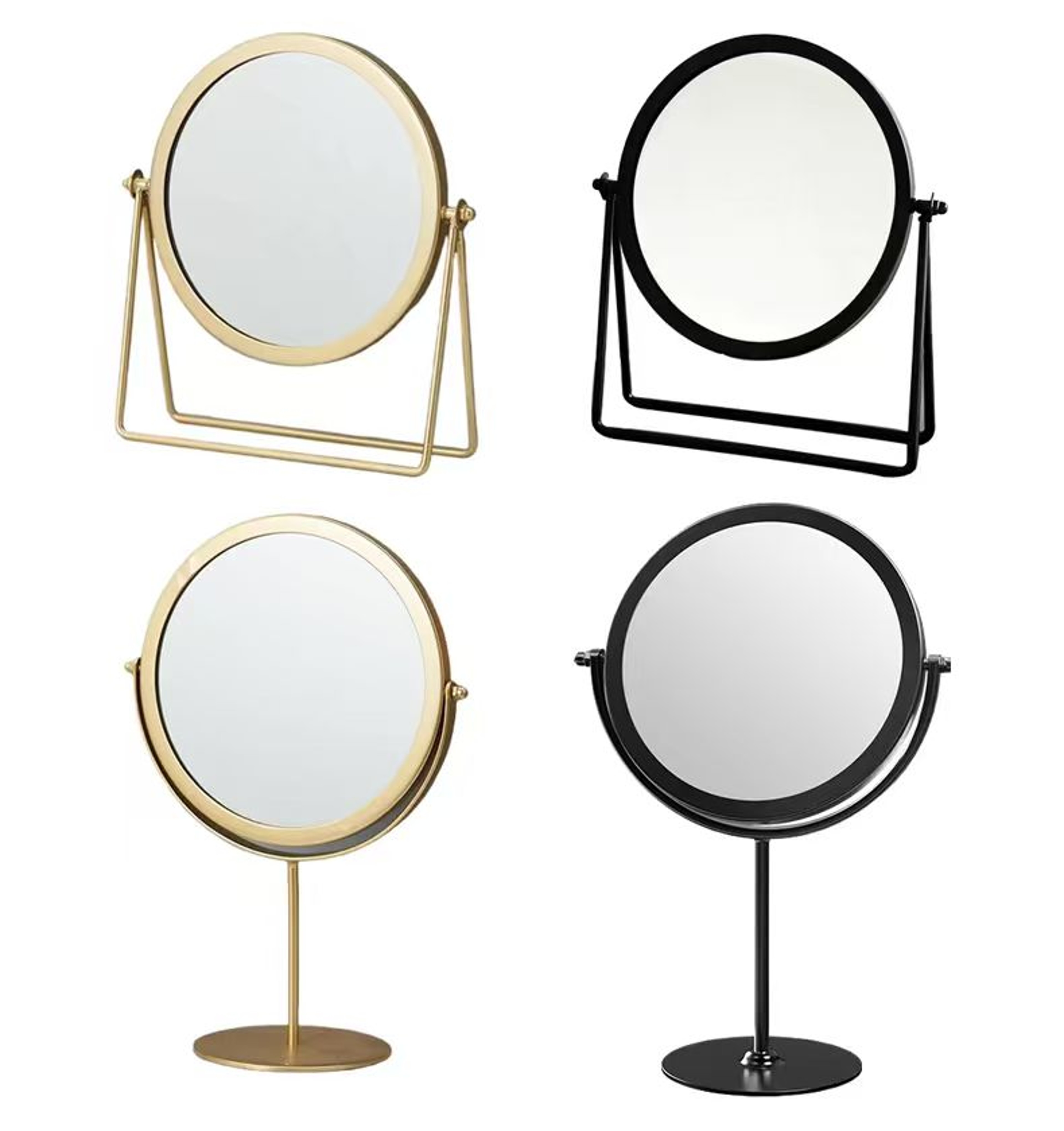 Vintage Round Desktop Makeup Mirror With 360 Rotating Metal Stand For Vanity  Dressing Table 7