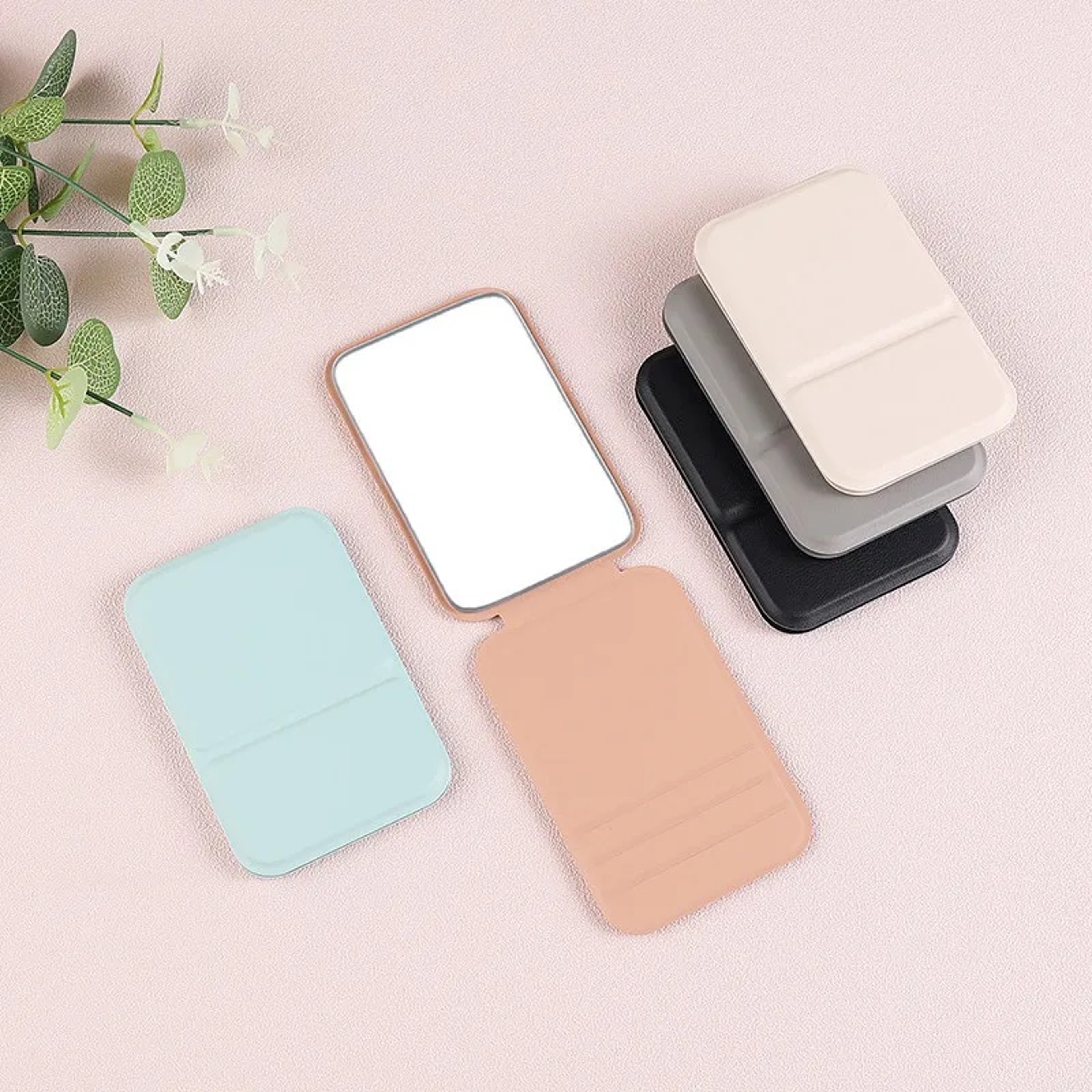Portable Pocket Mirror with PU Leather Case Compact Makeup Travel Mirror for Women & Men – view 3