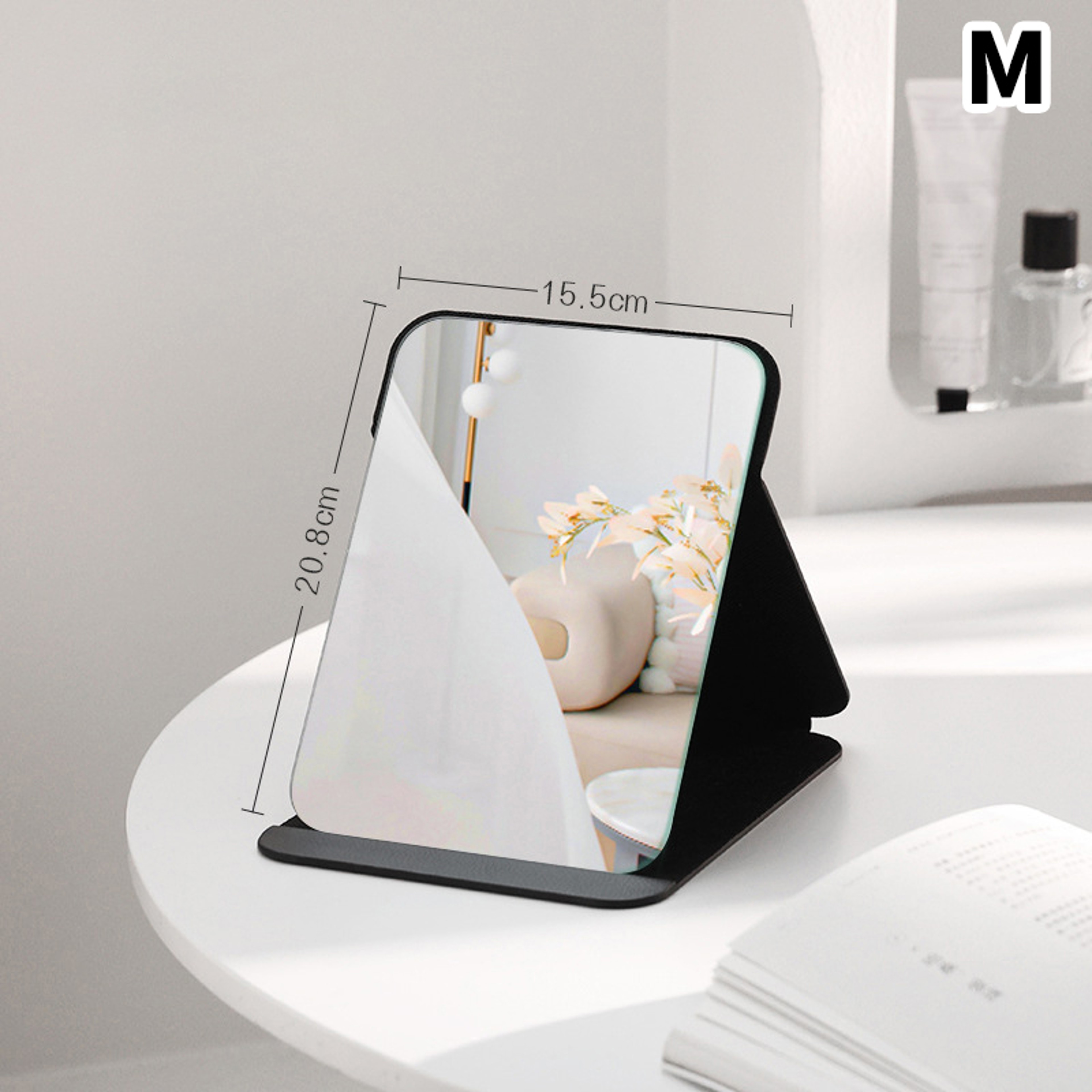 Compact Makeup Mirror Travel Makeup Mirror Foldable PU Leather Pocket Vanity Mirror 7