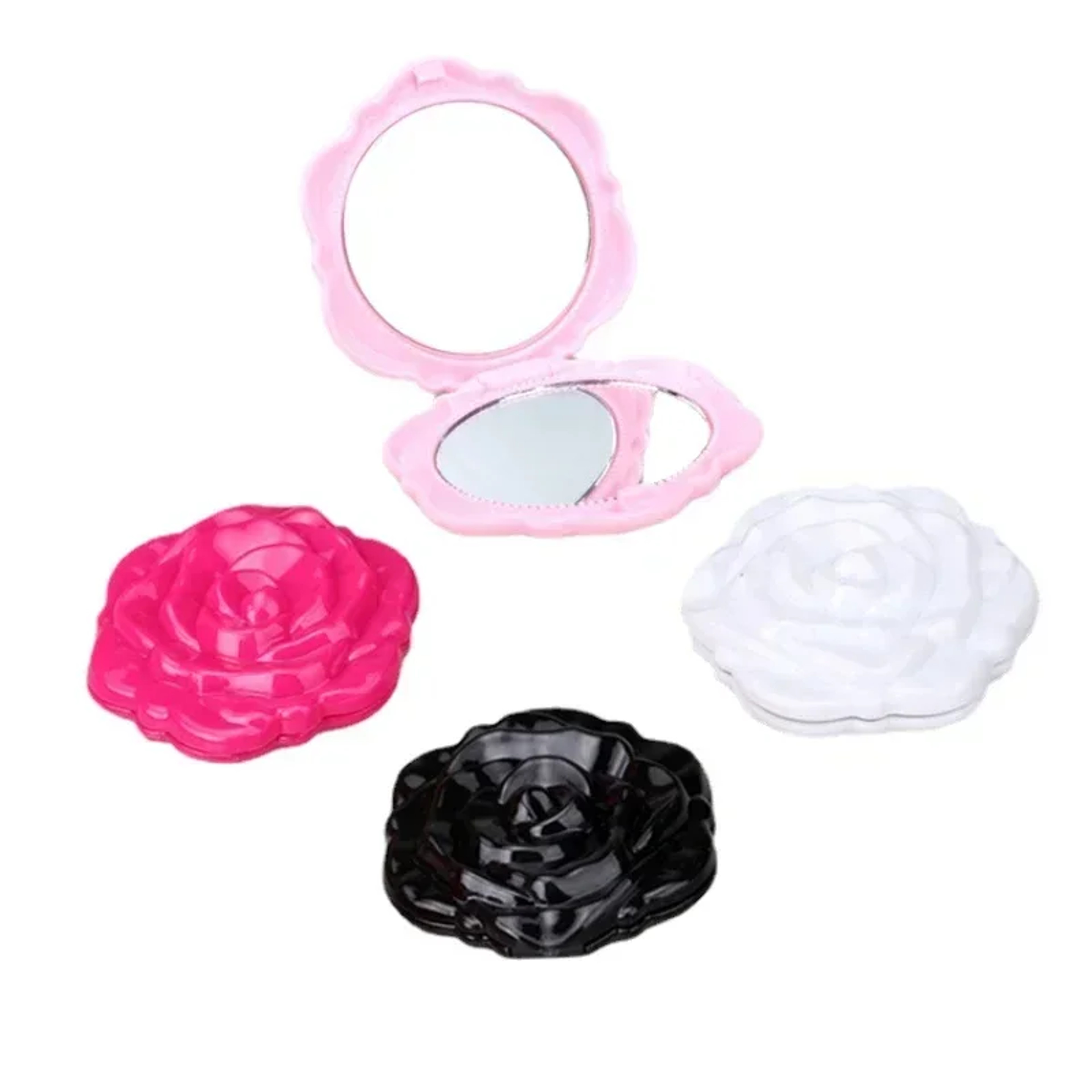 Vintage Rose Compact Pocket Mirror Double Sided Portable Makeup Mirror for Purse & Travel – view 2