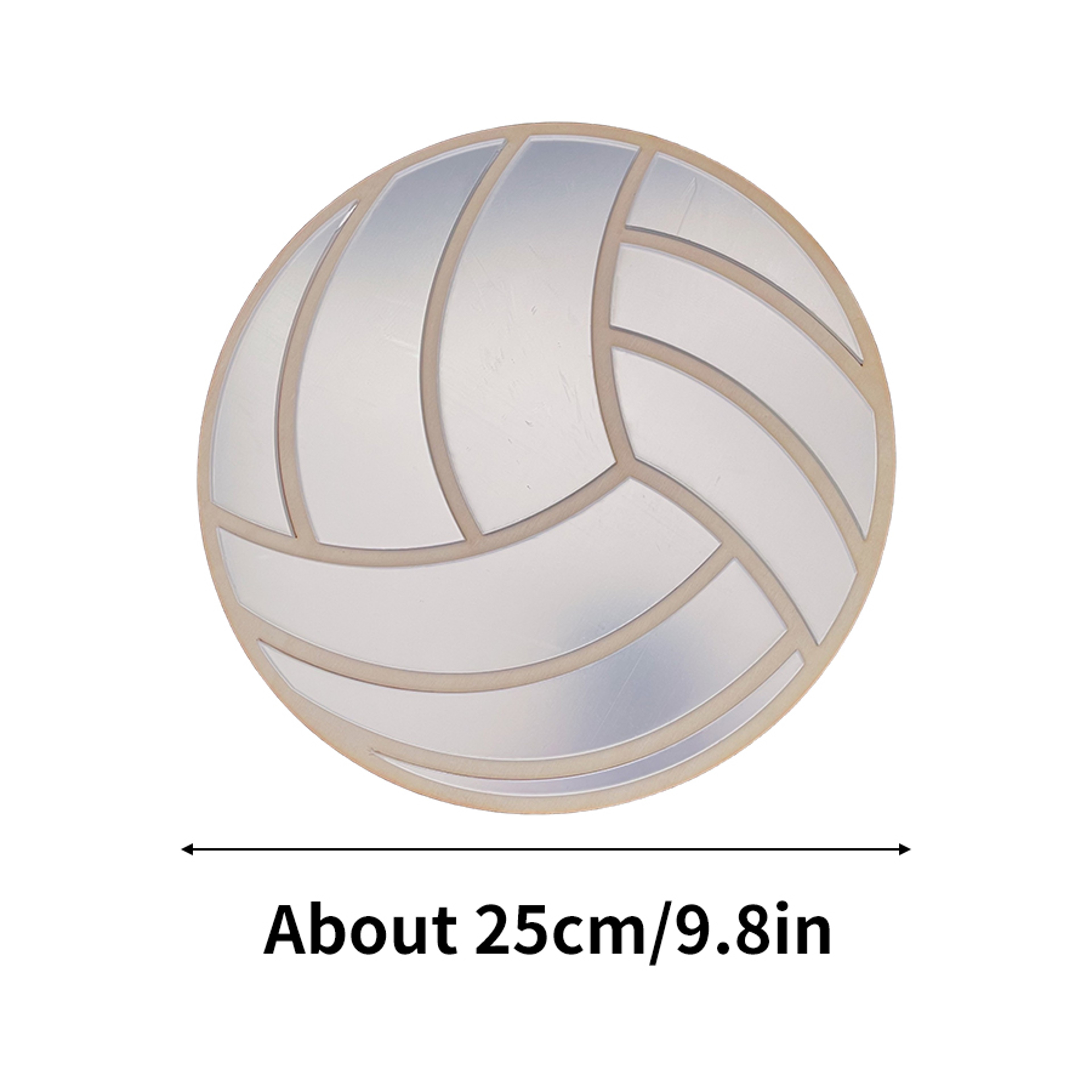 Nordic Volleyball Wall Mirror Wooden Acrylic Decorative Mirror for Kids Bedroom & Sports Room Decor – view 6