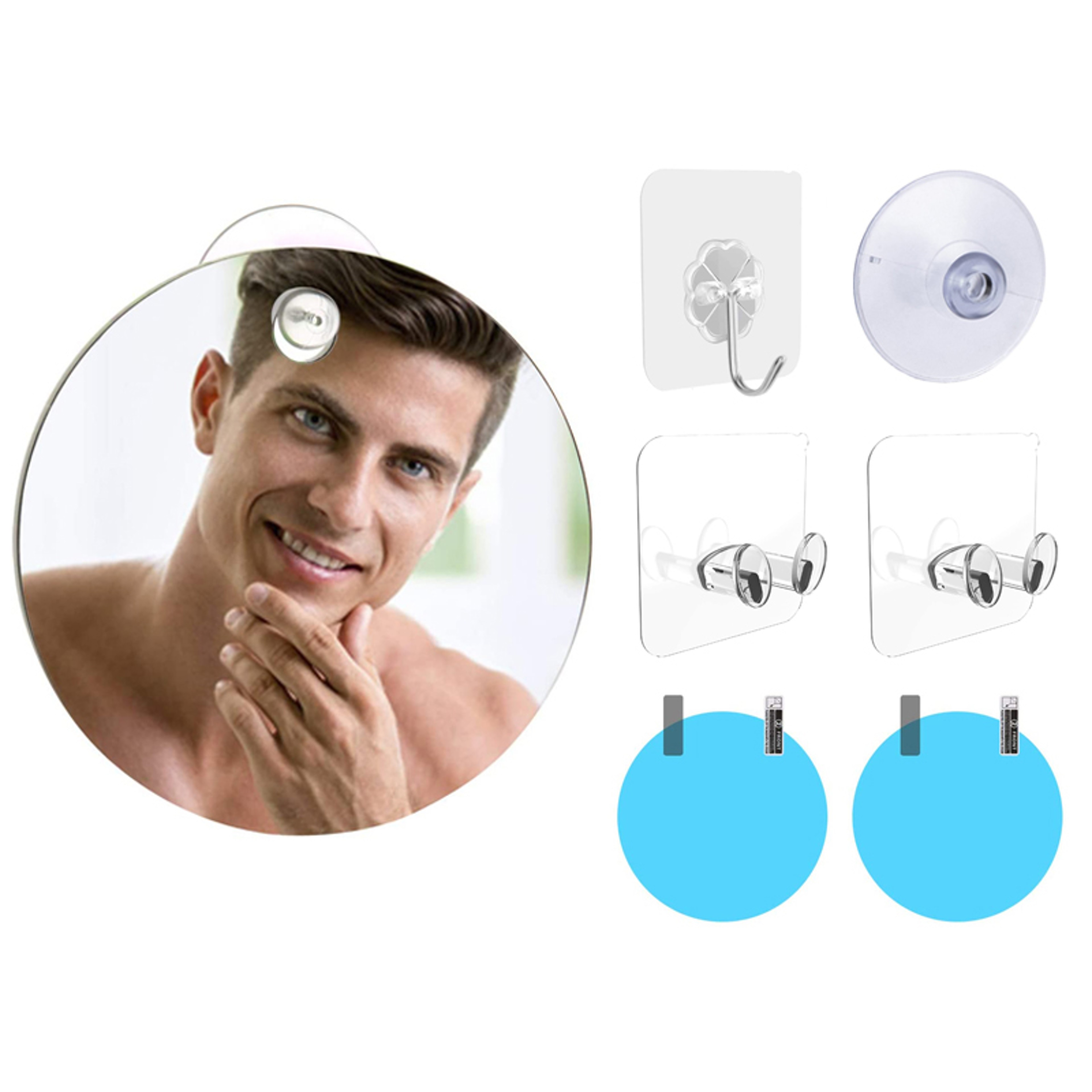 Fogless Shower Mirror Acrylic Anti Fog Mirror for Shaving, Makeup & Travel Bathroom Use – view 9