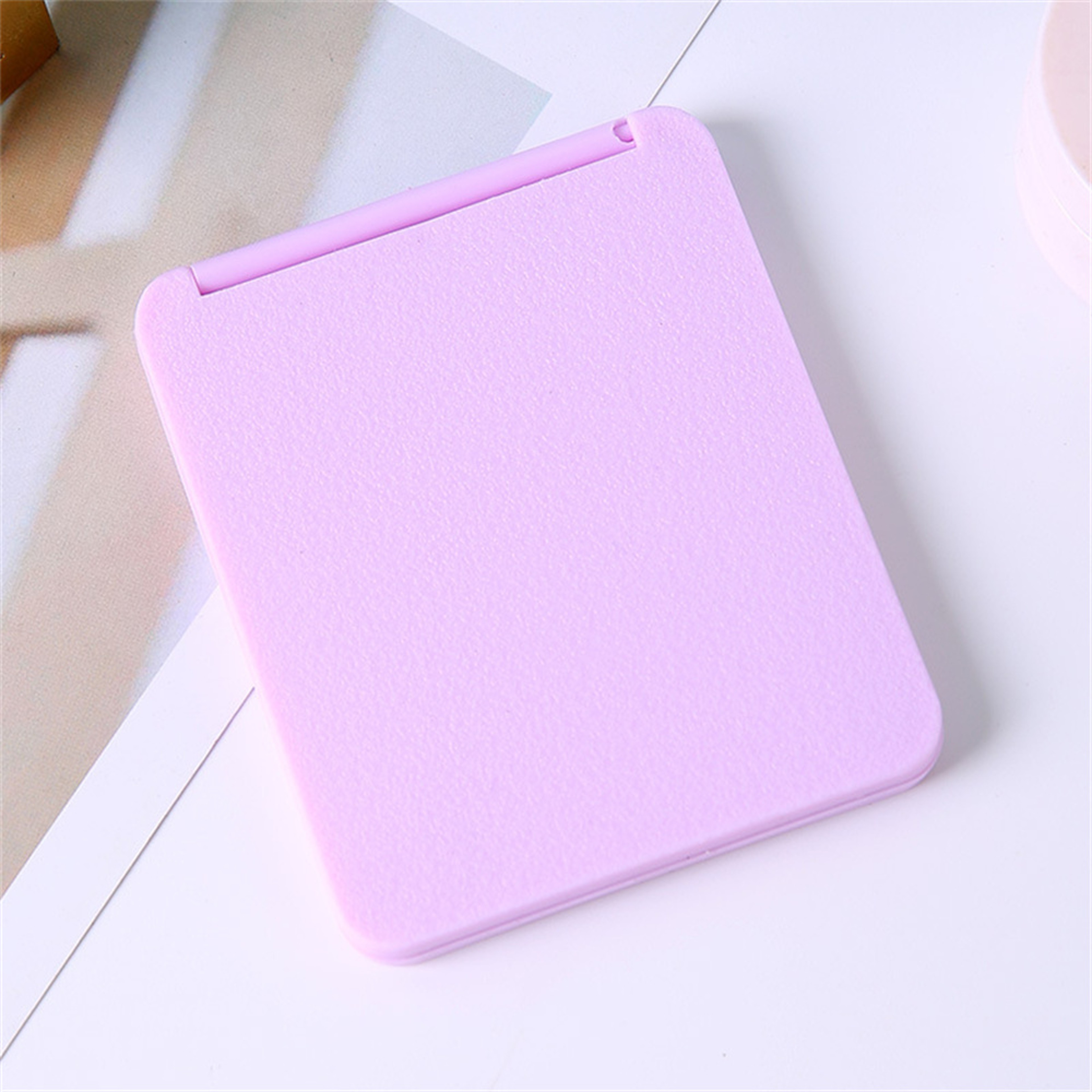 Portable Compact Makeup Mirror DoubleSided Folding Pocket Mirror For Travel Purse  Daily TouchUps 4