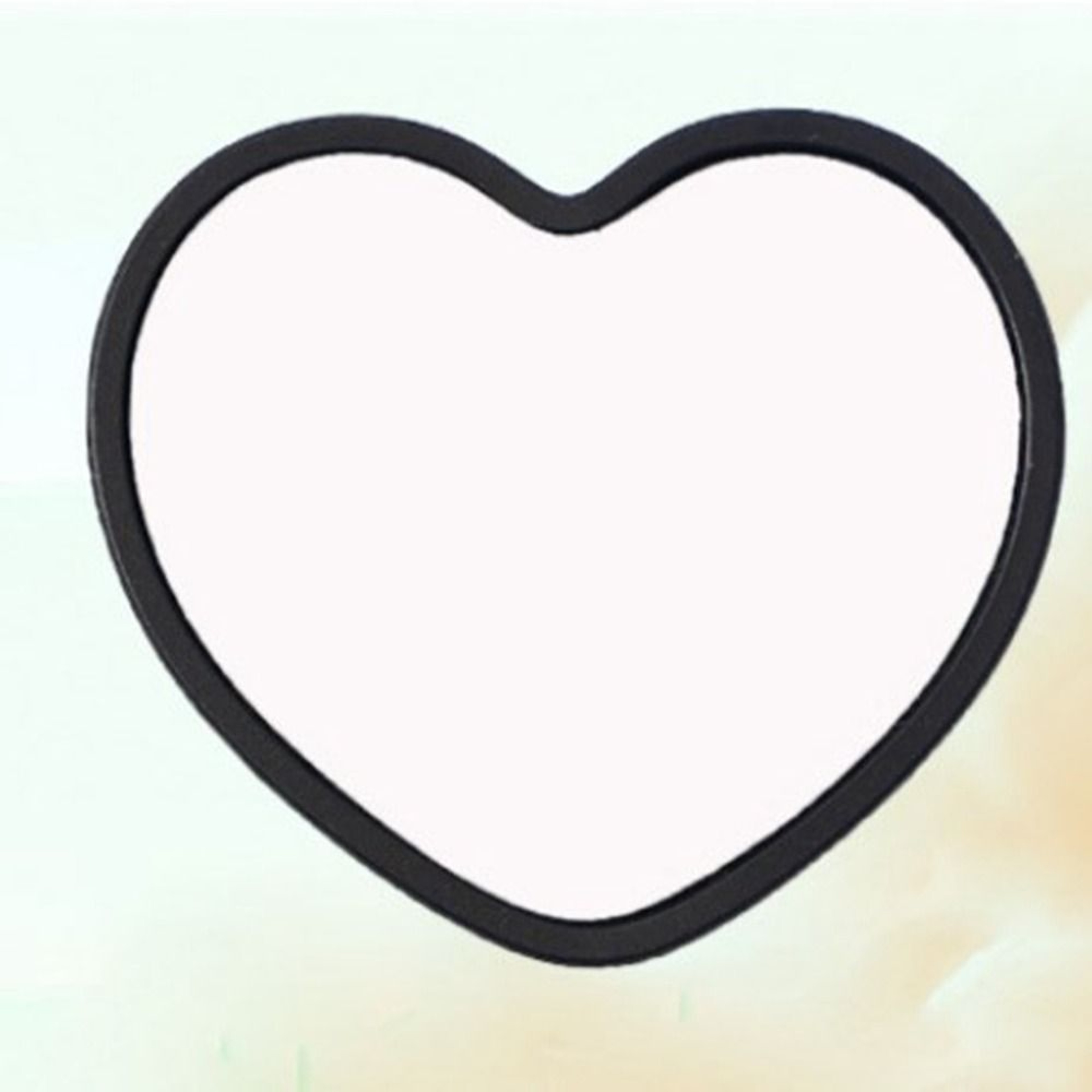 HeartShaped Handheld Mirror Portable Makeup Mirror Compact Vanity Mirror For Travel  Daily TouchUps 1