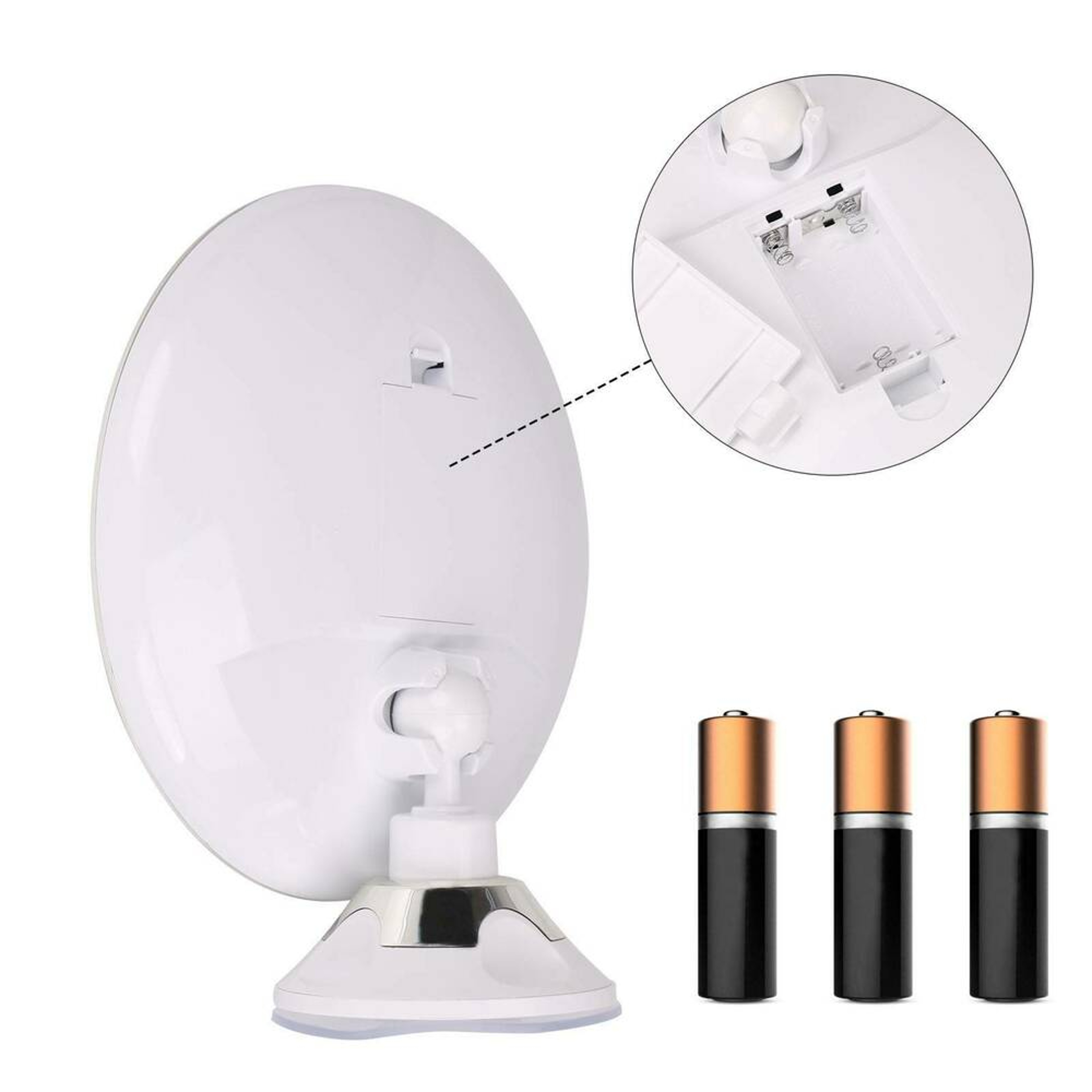 Lighted Makeup Mirror with Magnifying Mirror, 14 LED Lights, Double-Sided LED Vanity Mirror with Suction Base – view 6