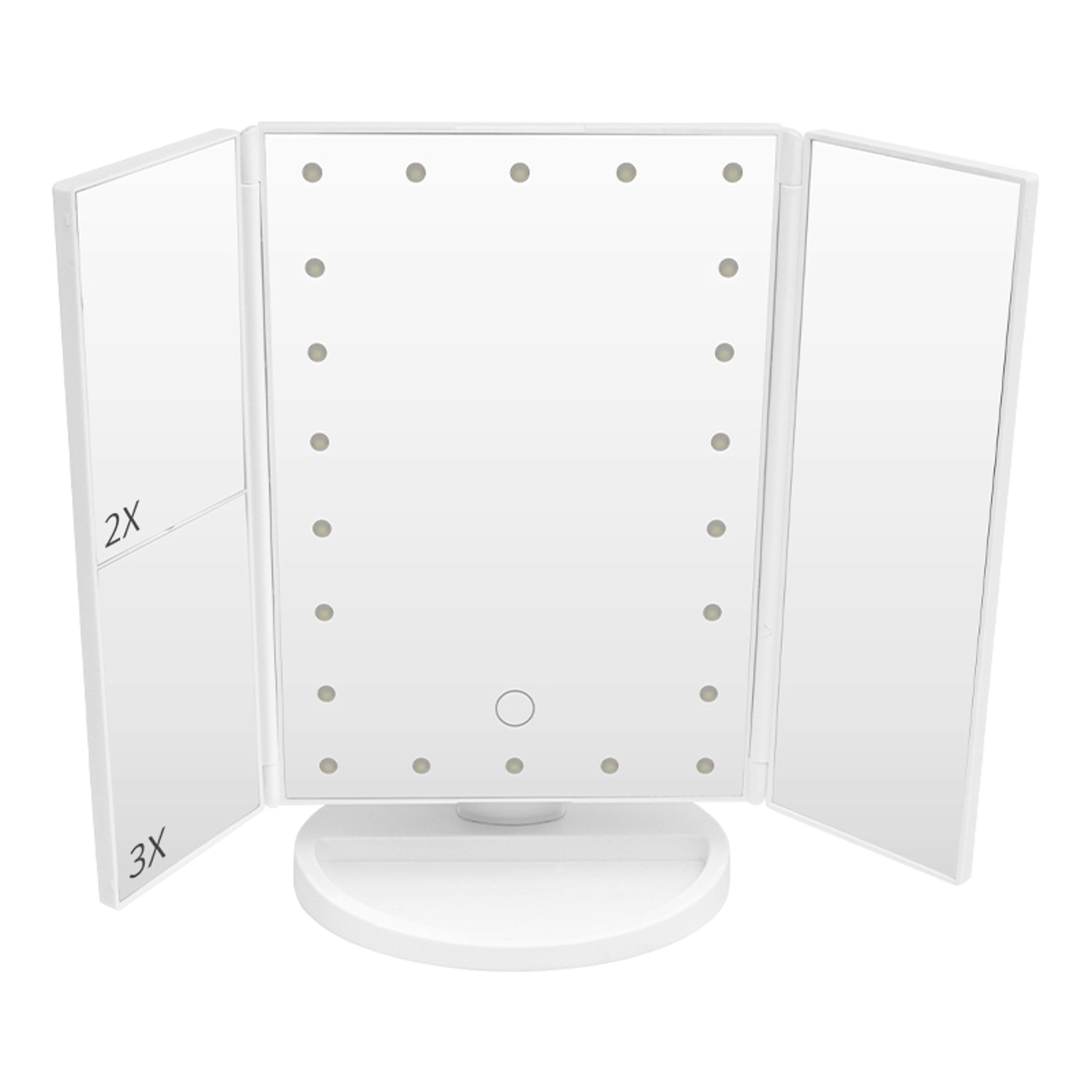 Portable LED Makeup Mirror with Lights, Trifold Touch Control Vanity Mirror – view 8
