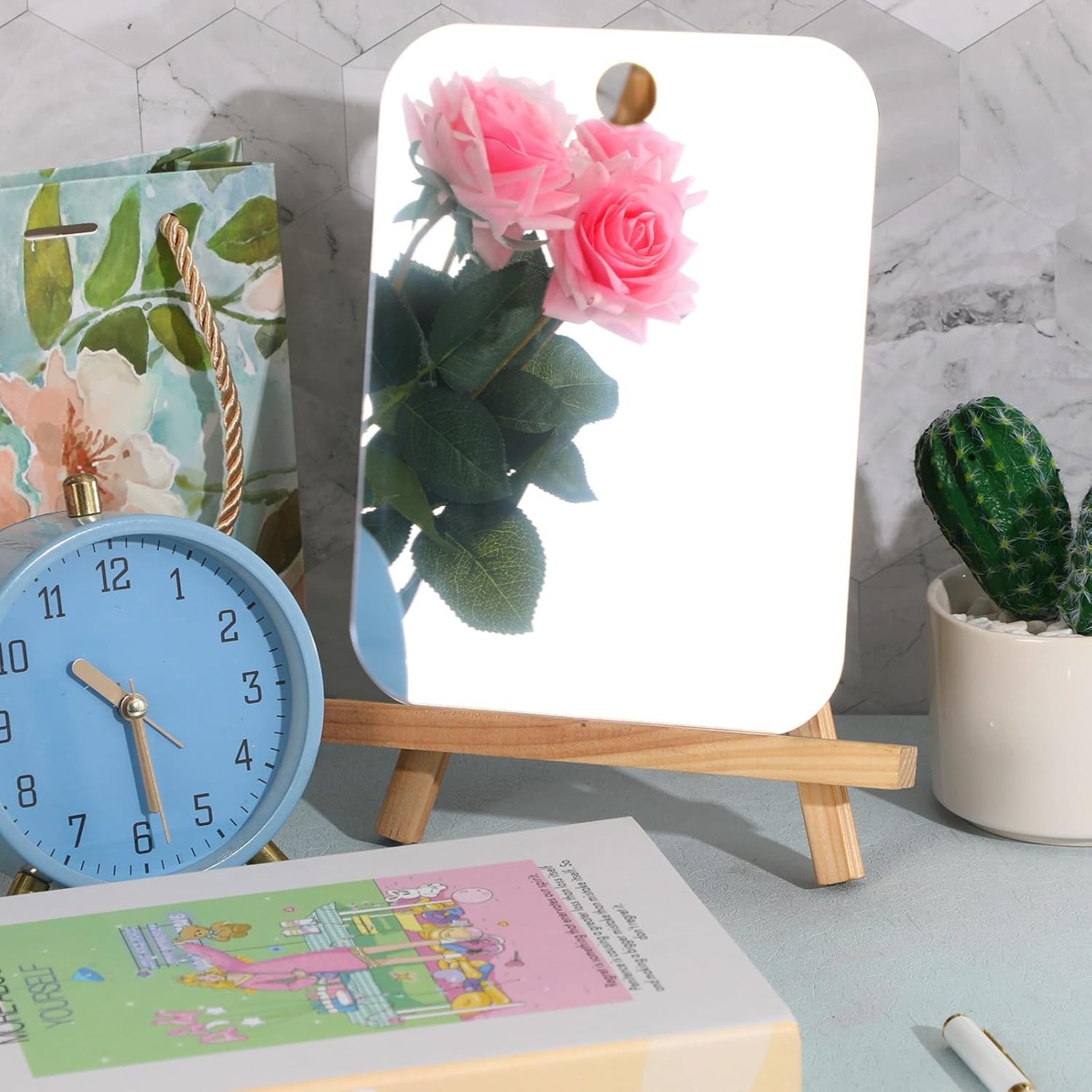 Portable Shower Mirror Acrylic Wall Mounted Travel Shaving & Makeup Mirror – view 4
