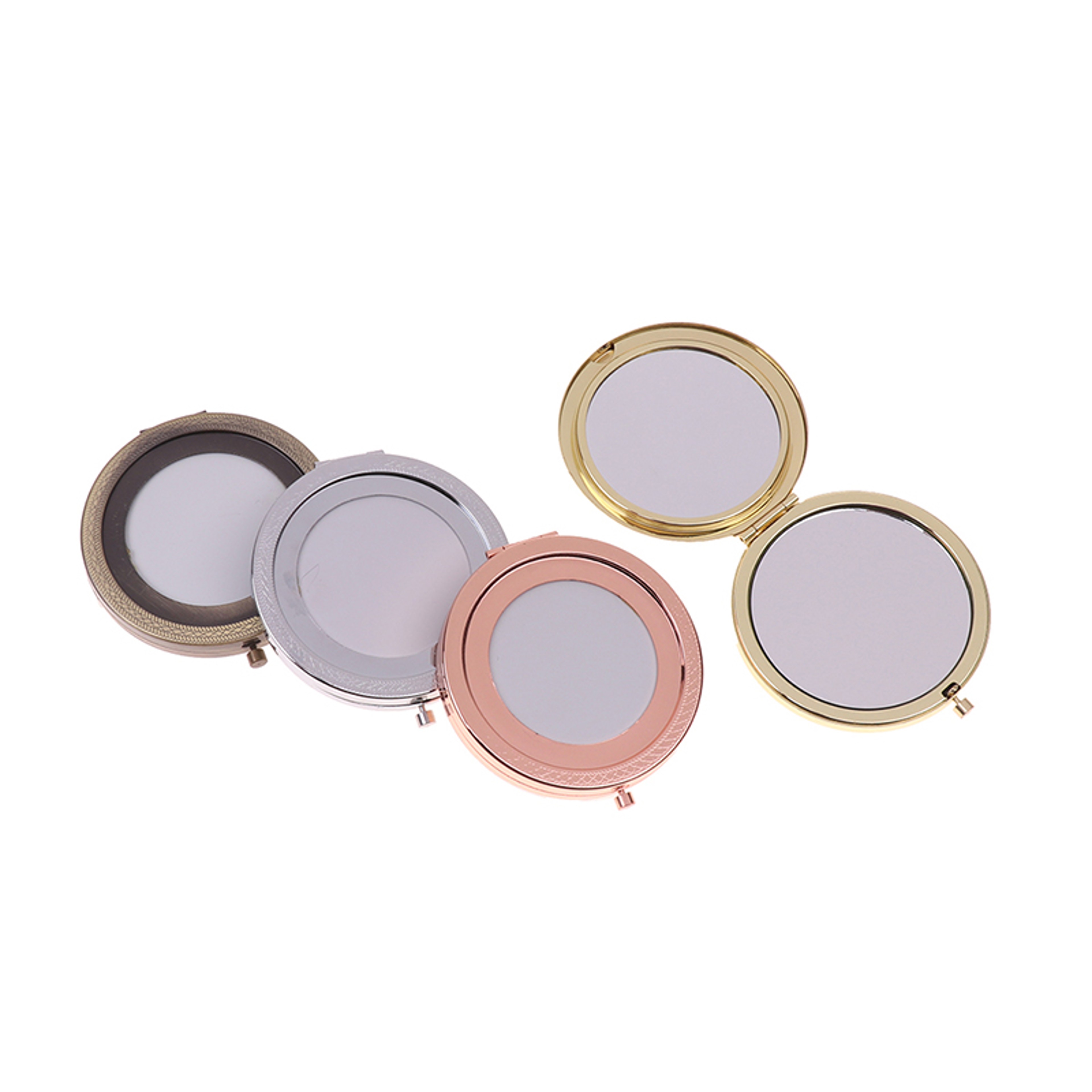 Vintage Compact Makeup Mirror Double Sided Folding Pocket Mirror For Travel  Daily TouchUps 3