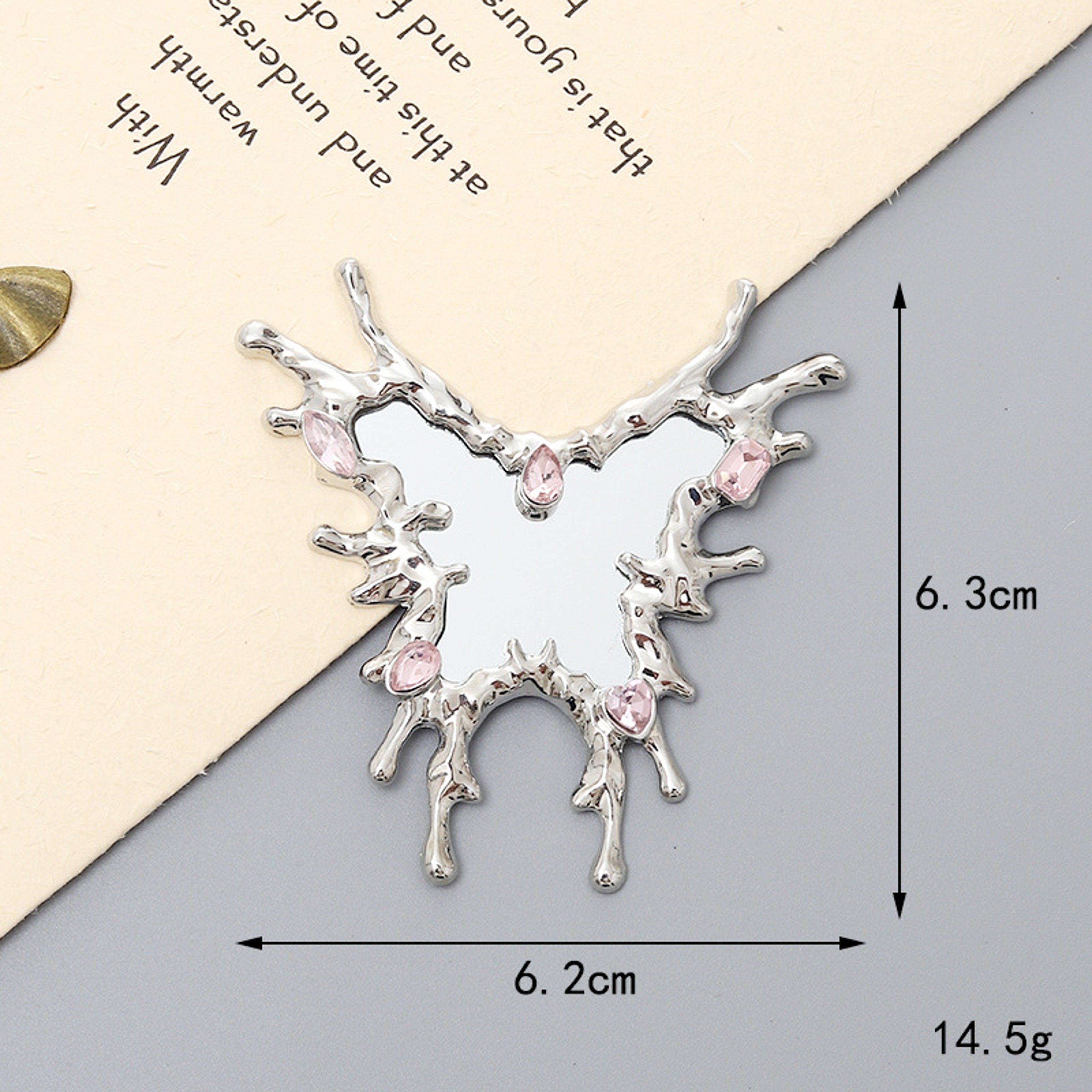Luxury Makeup Mirror Metal Vanity Mirror With Irregular Liquid Drop Design 1