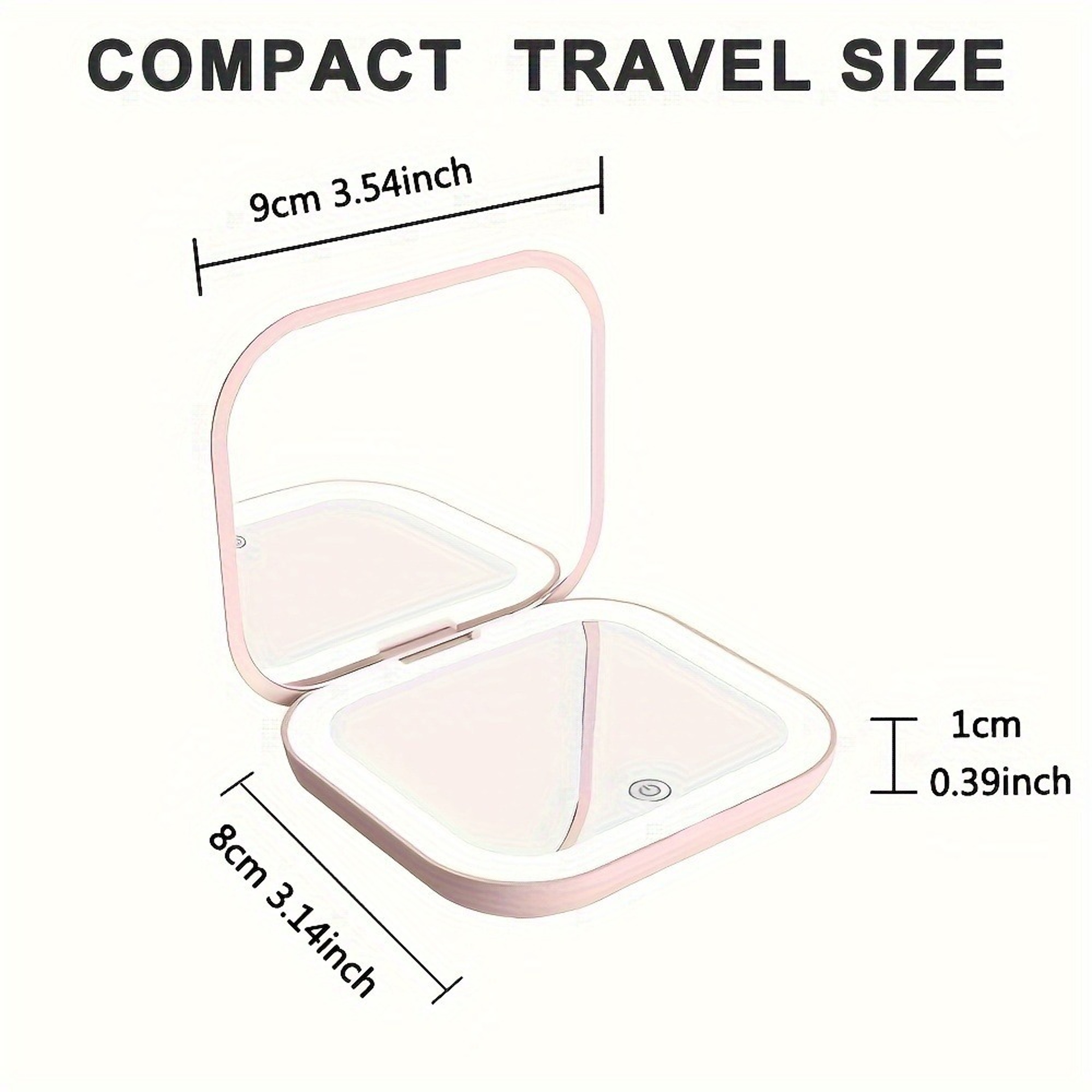 LED Lighted Travel Makeup Mirror Compact Pocket Vanity Mirror for Purse & On-the-Go Touch Ups – view 3
