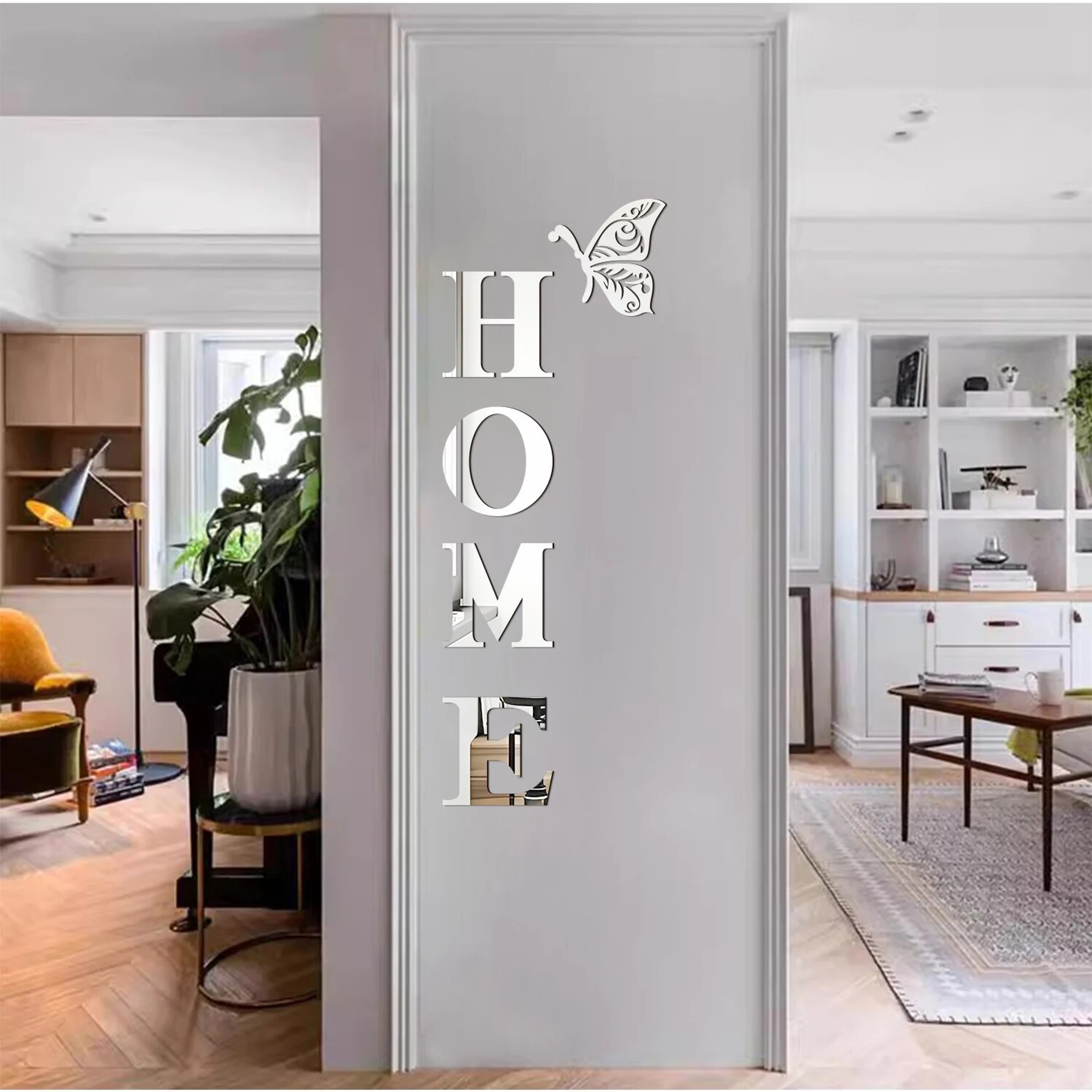 HOME 3D Mirror Wall Sticker Acrylic Mirror Wall Decor for Entryway & Living Room – view 1
