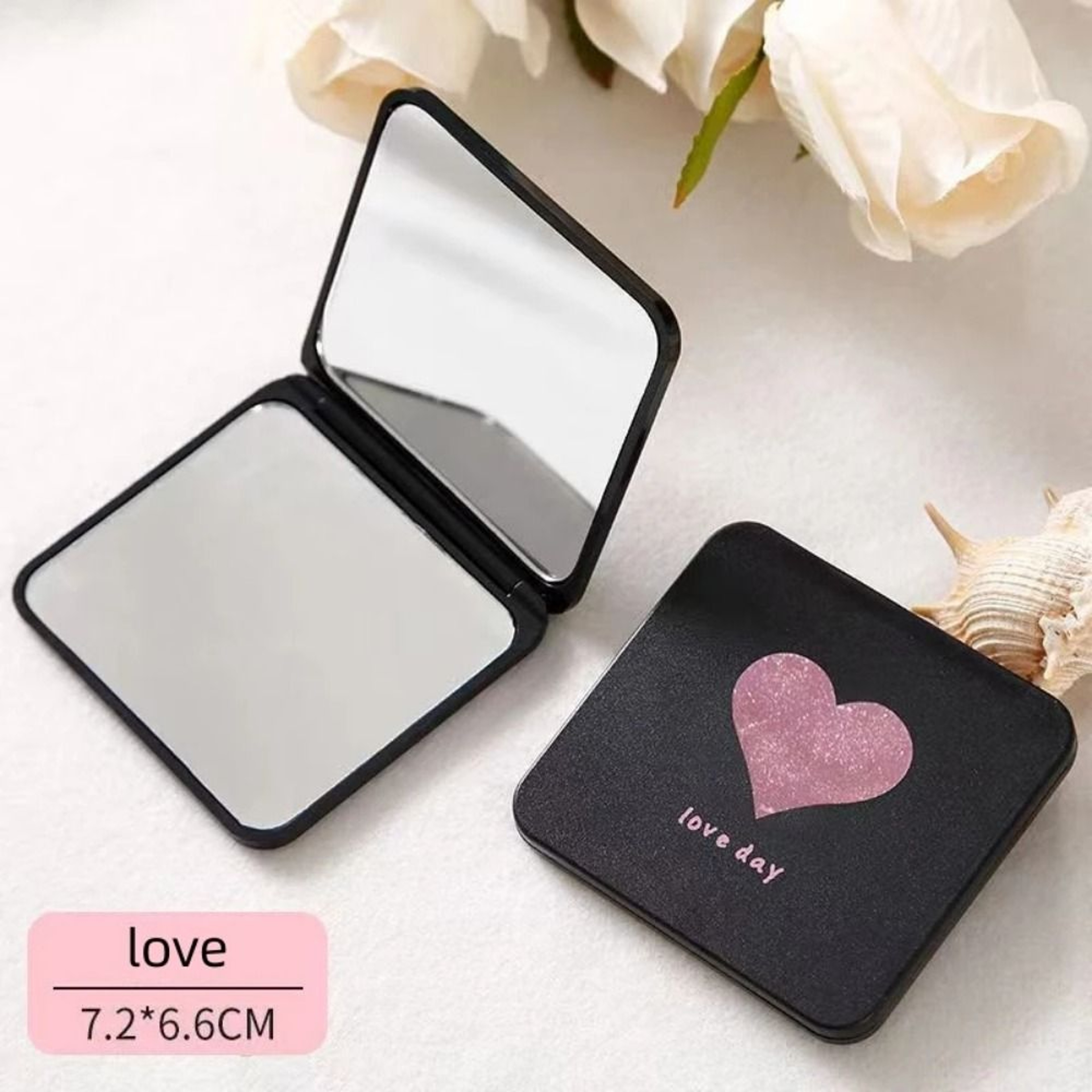 Compact Makeup Mirror Double Sided Pocket Mirror Portable Travel Cosmetic Mirror 5