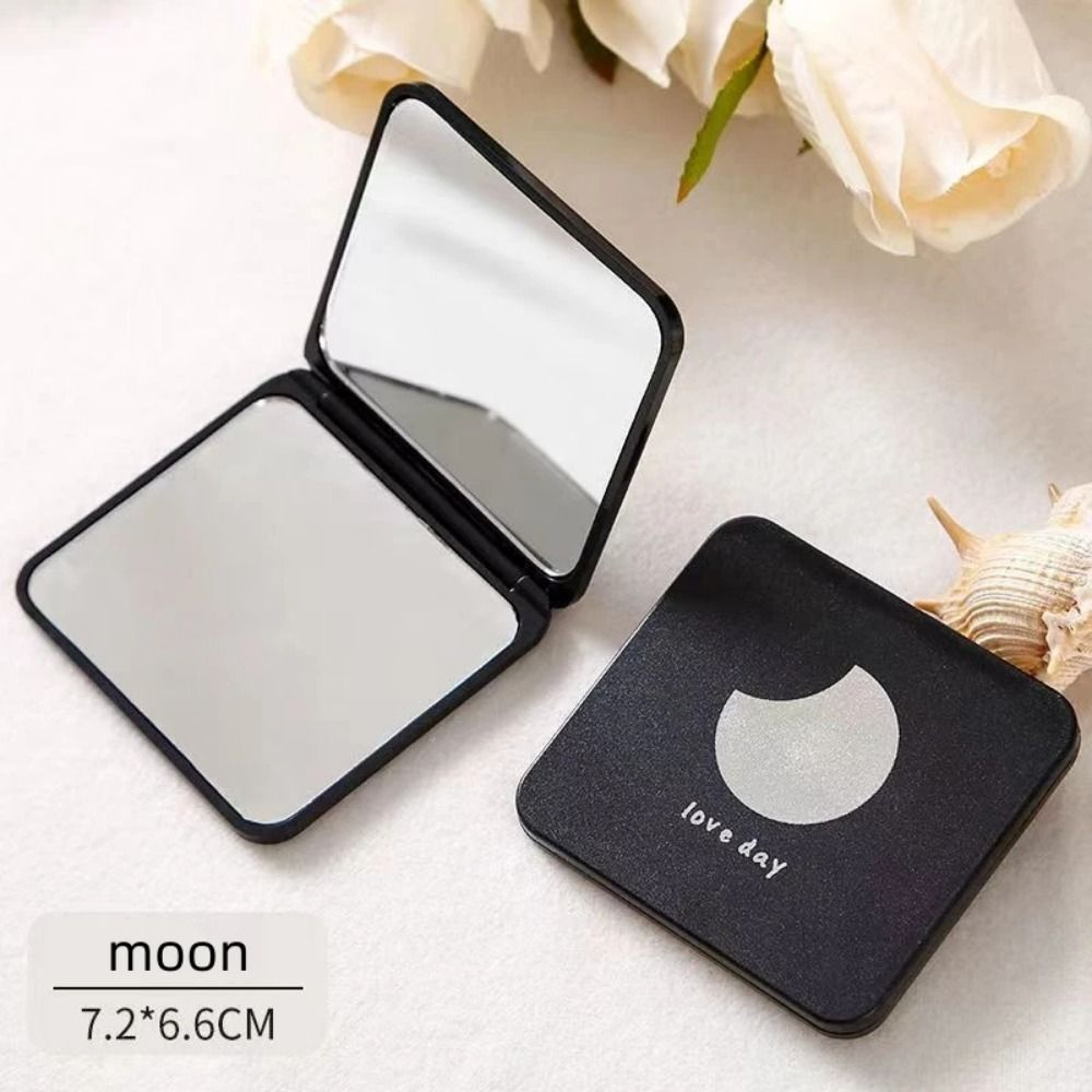 Compact Makeup Mirror Double Sided Pocket Mirror Portable Travel Cosmetic Mirror 6
