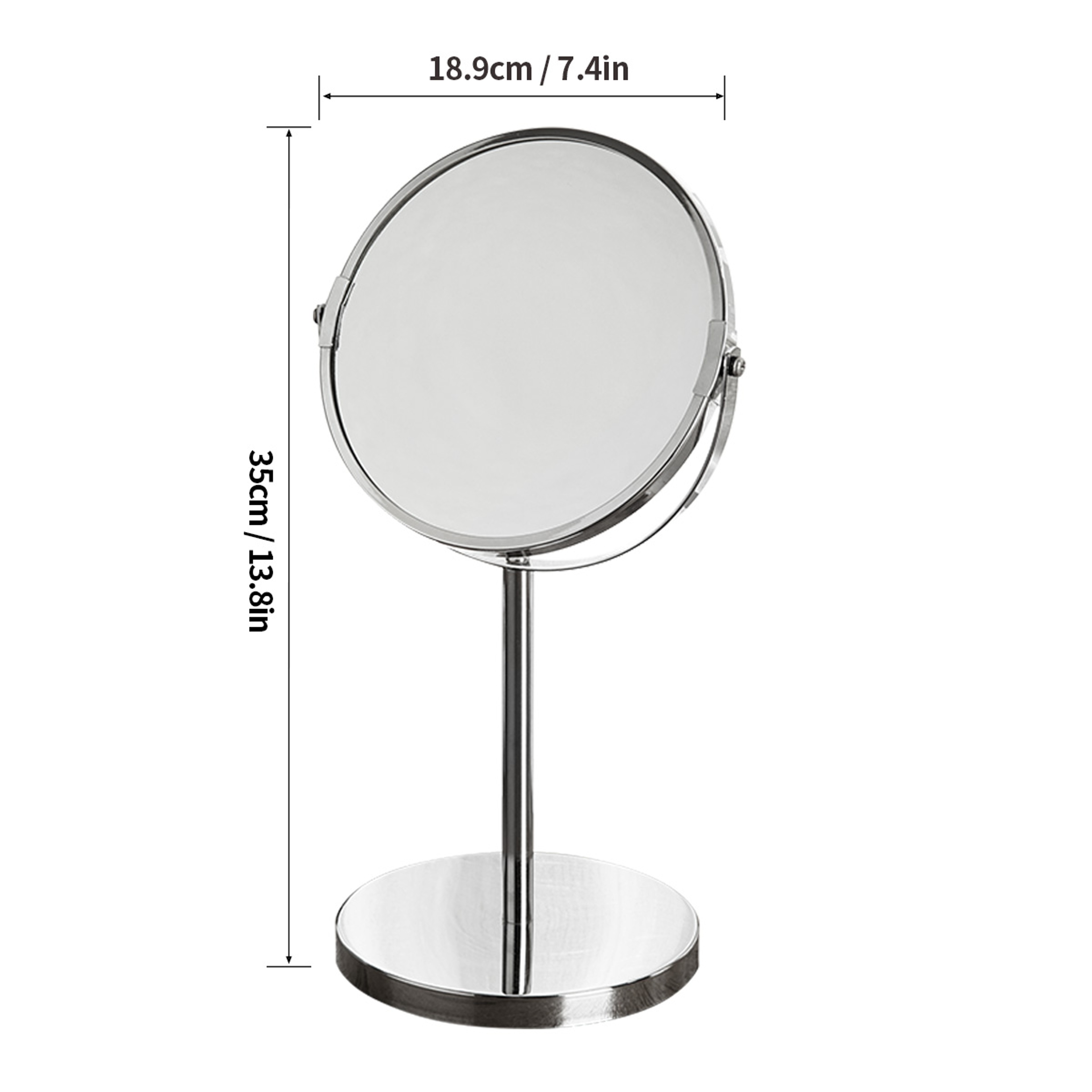 Magnifying Makeup Mirror with Stand Double Sided Tabletop Vanity Mirror 360 Swivel – view 4