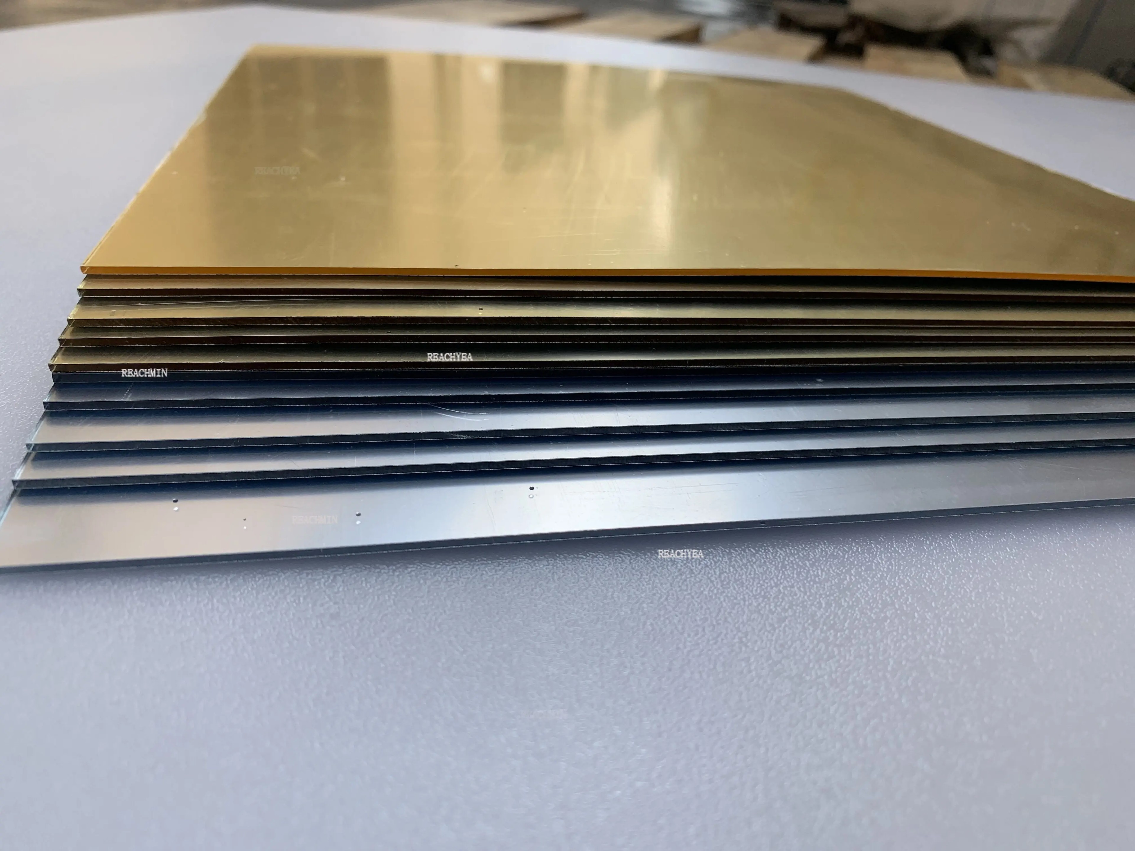 Gold Acrylic Mirror Sheet Set 5 Pack Decorative Mirror Acrylic Panels for DIY Wall Decor – view 5