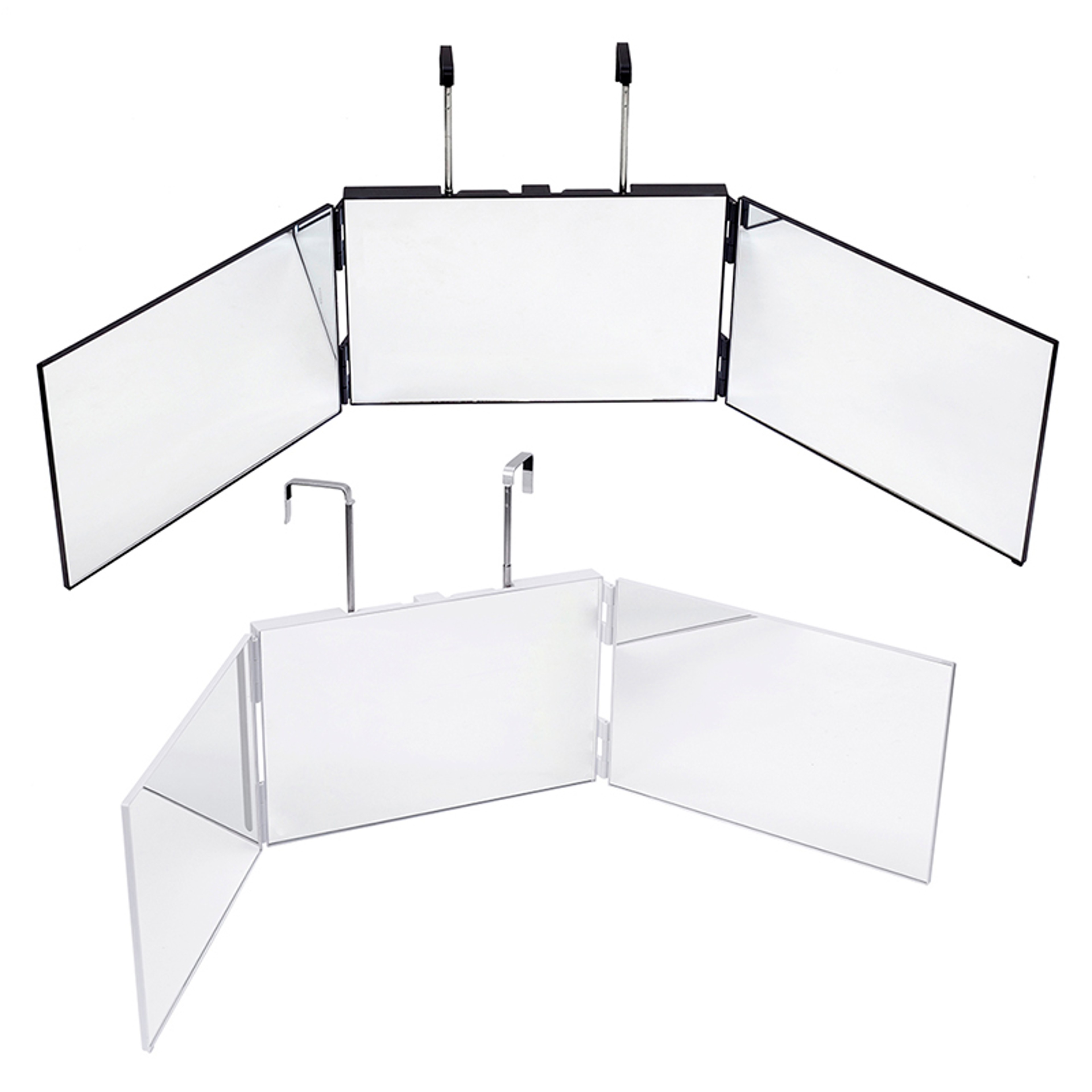 Trifold Barber Mirror Adjustable 3 Way Mirror for Self Haircut with HD Glass – view 3