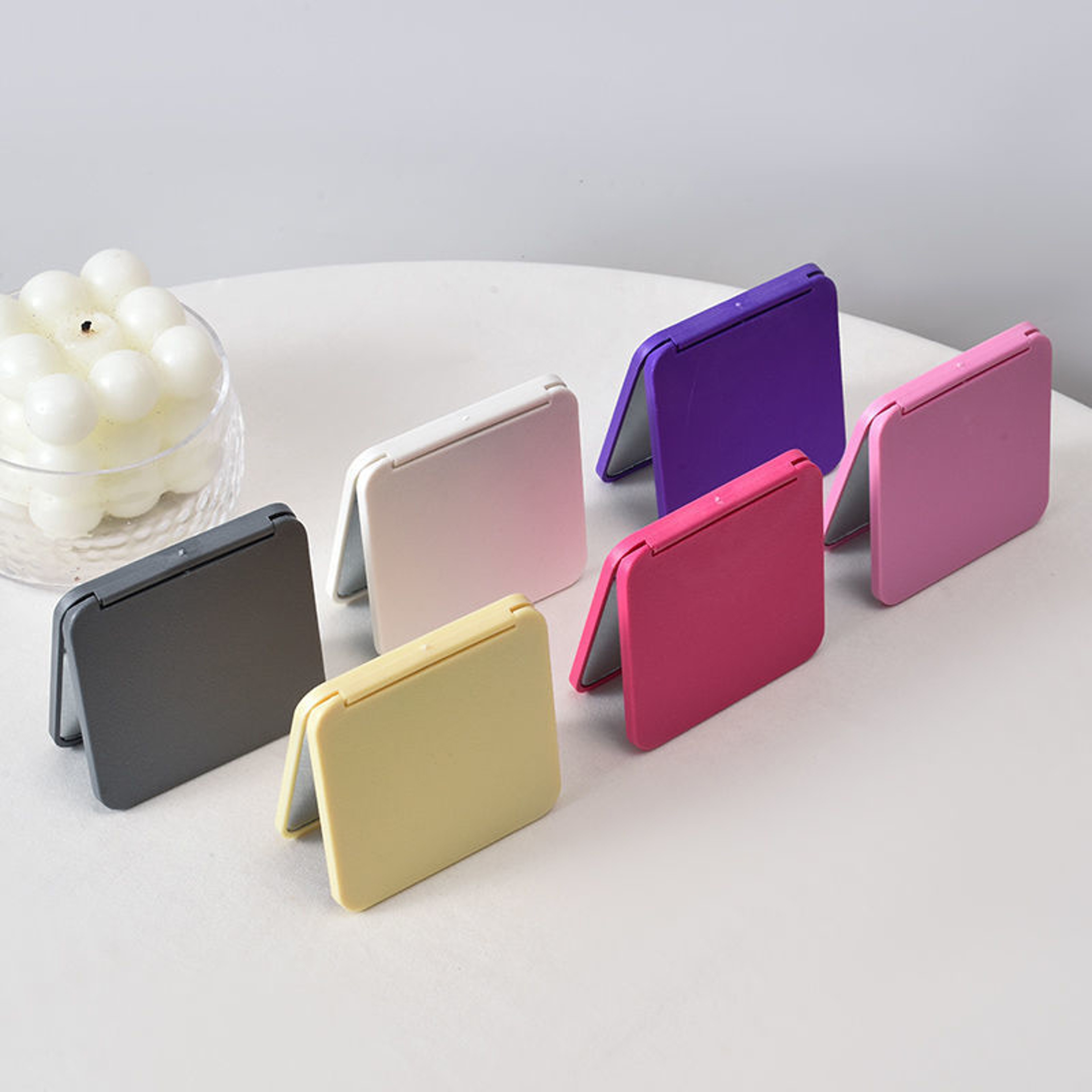 Portable Compact Makeup Mirror Double-Sided Pocket Mirror for Travel Purse Cosmetic Touch Ups – view 4