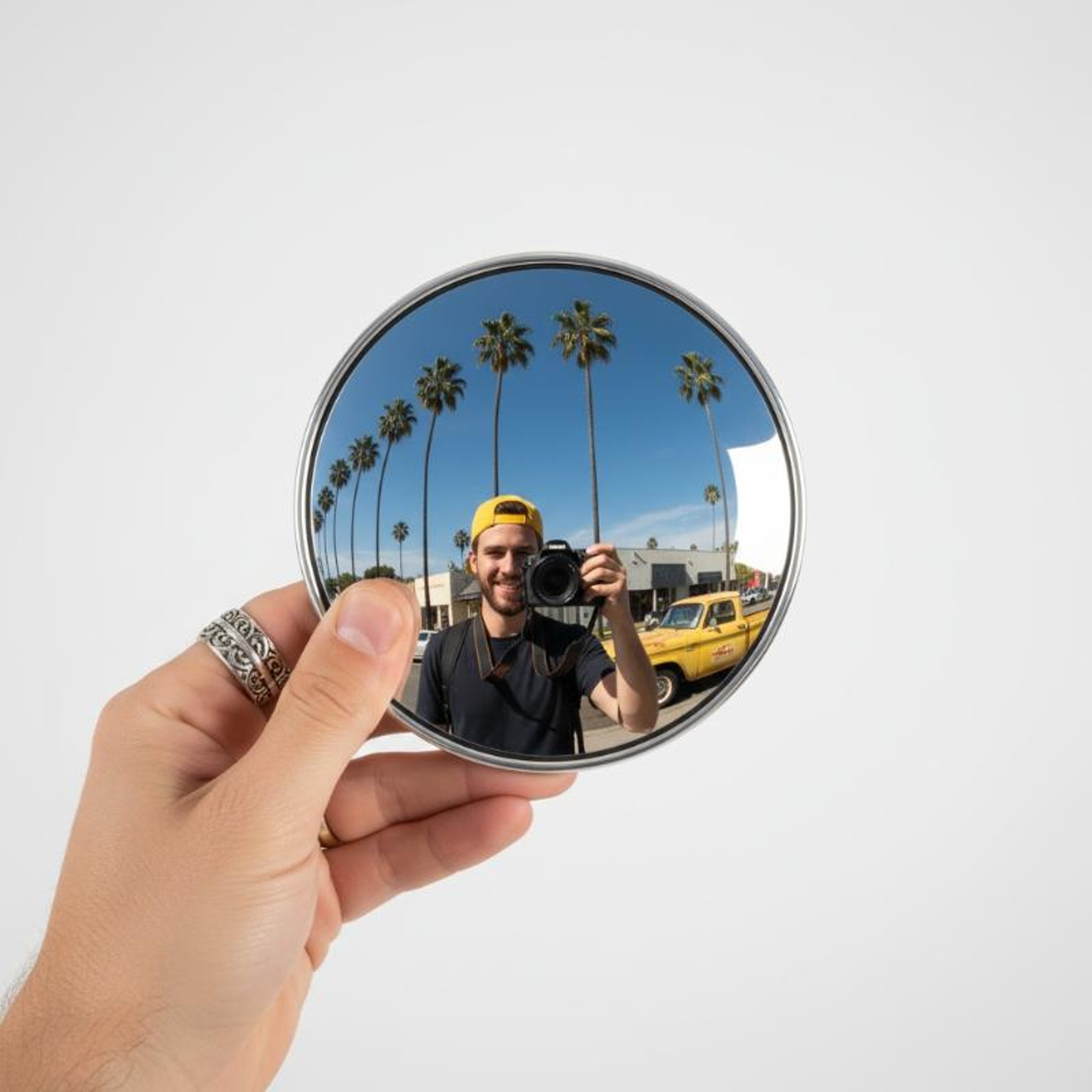 Portable Selfie Mirror For Phone Photography  Vlogging Round Handheld Photography Mirror 1