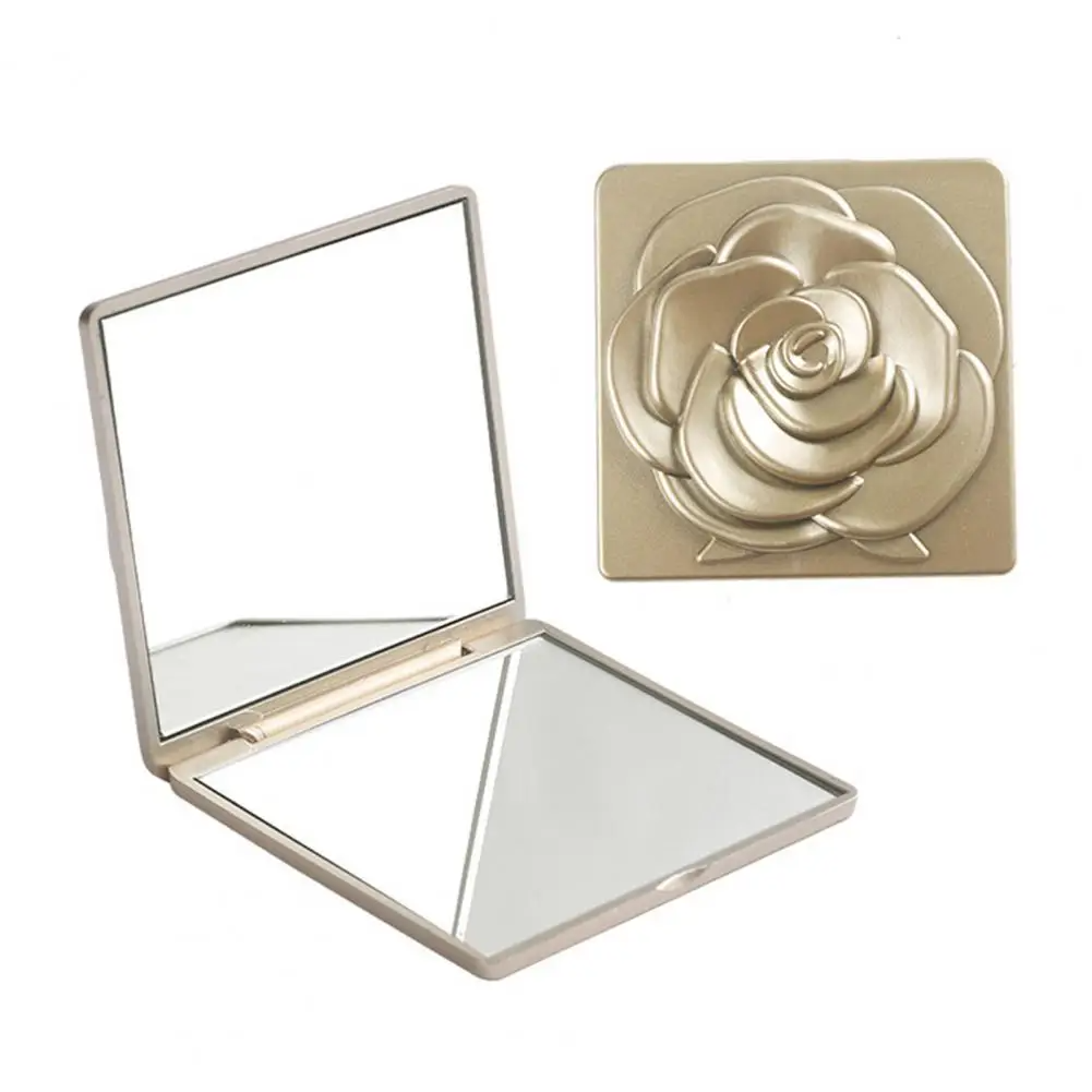 Vintage Rose Portable Makeup Mirror Foldable Double-Sided Vanity Mirror for Travel & Everyday Beauty – view 8
